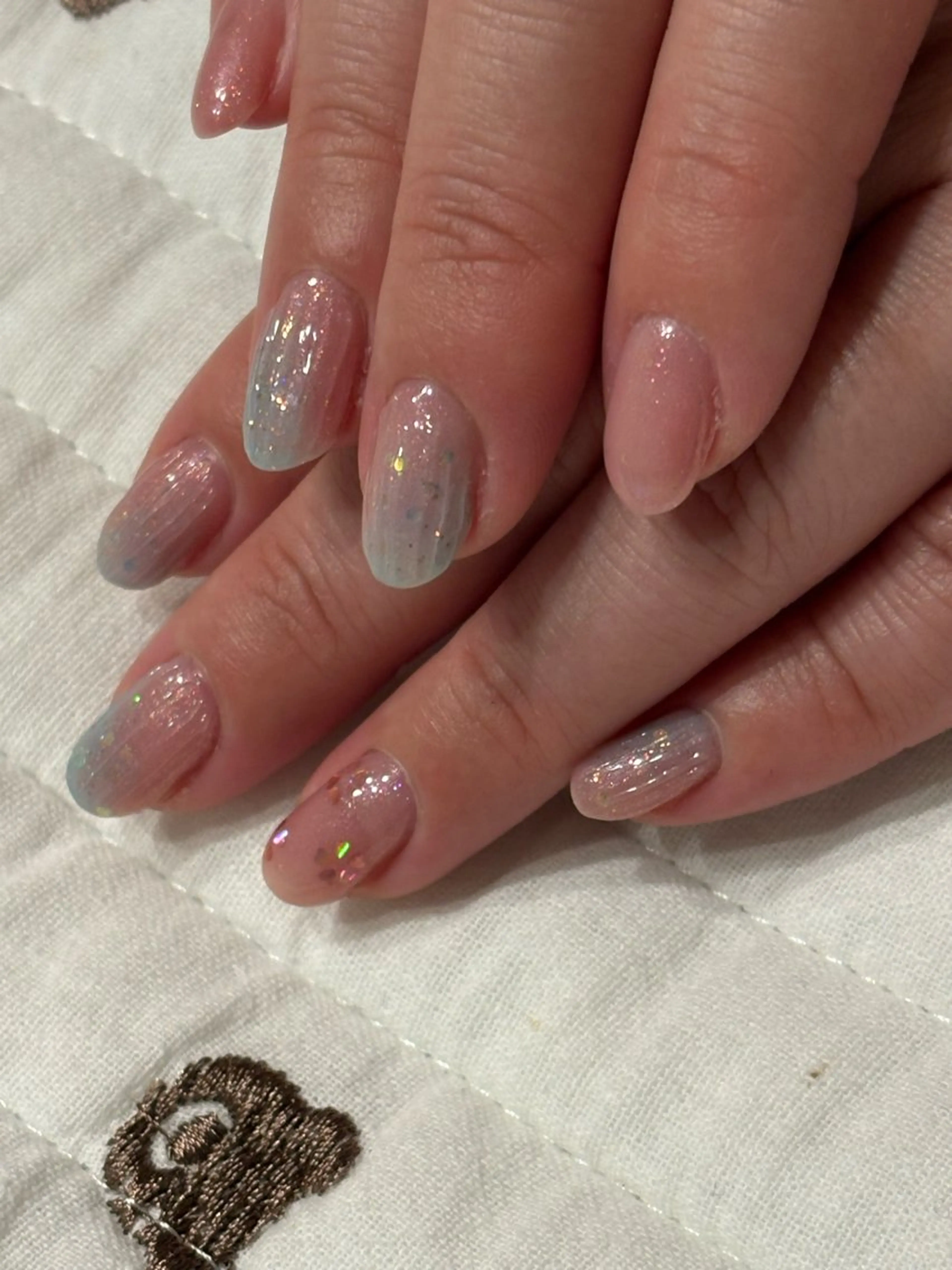 ネイル 桜ネイル グラデーション キラキラネイル 春ネイル ハンドネイル ほそかわ さき-SOLAのネイルデザイン