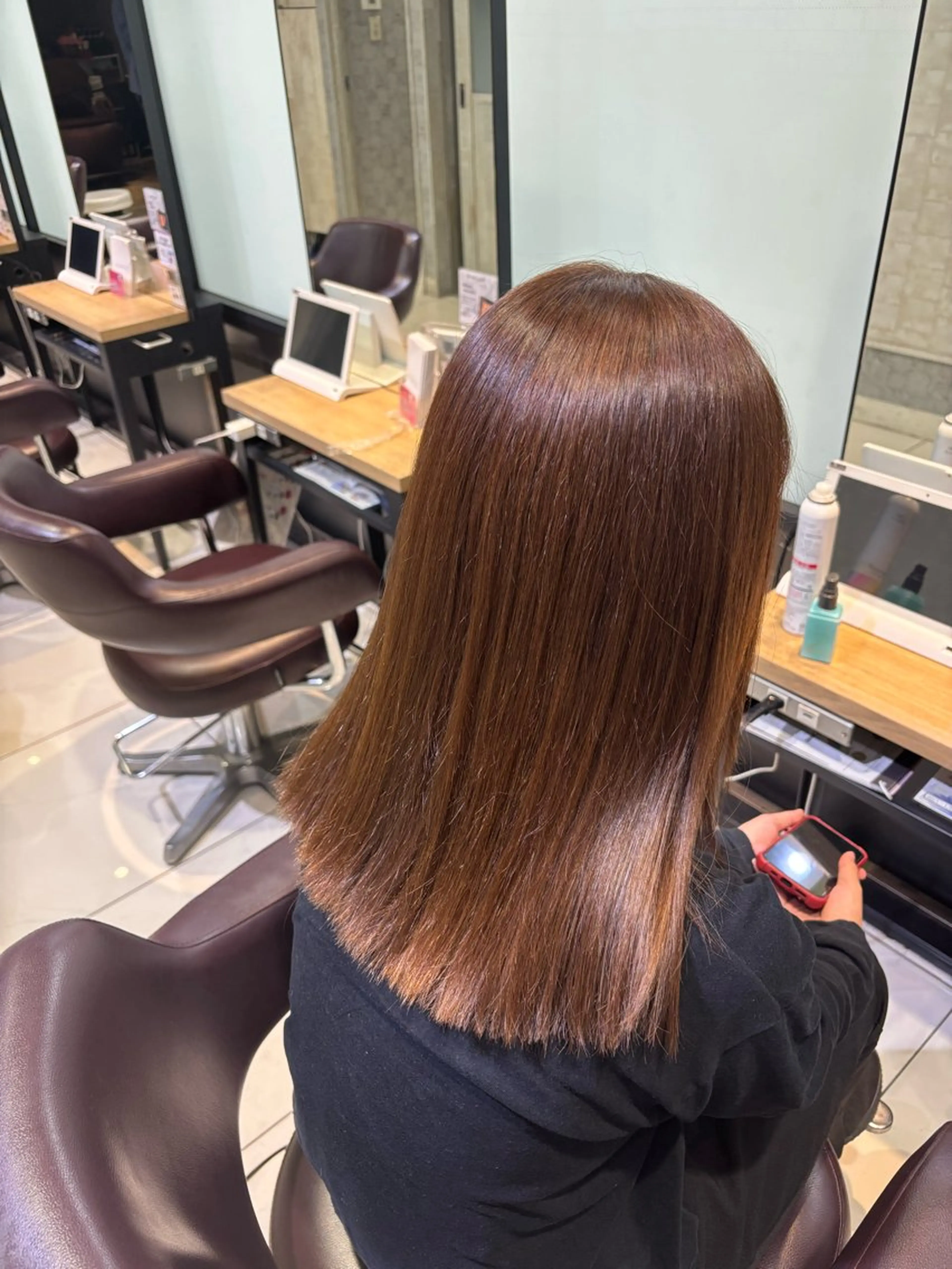 セミロング カット ヘアカラー 韓国レイヤー/カラー 🐈‍⬛💗miyuのヘアスタイル