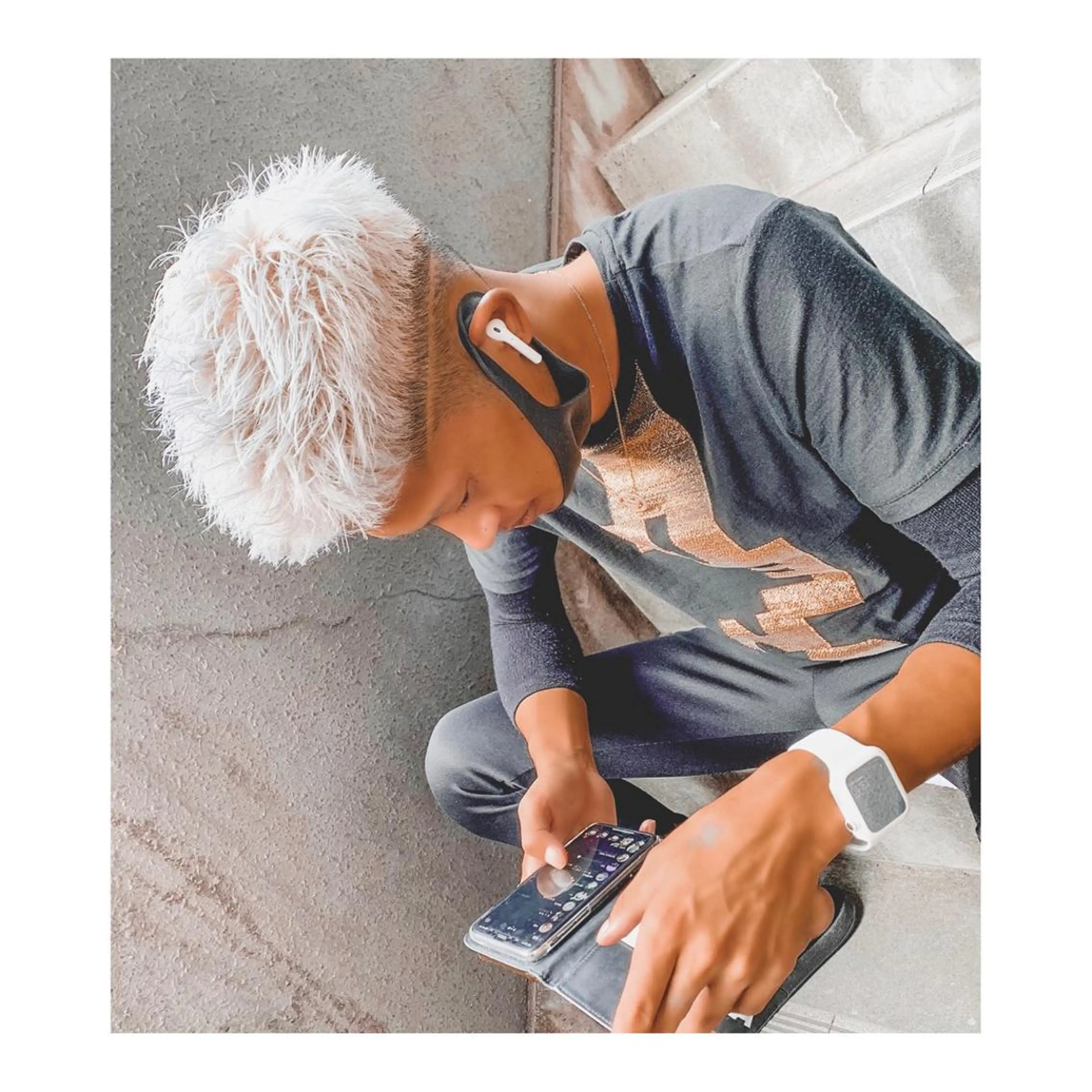 ショート カラー ヘアアレンジ メンズ ange☞ soutaのヘアスタイル