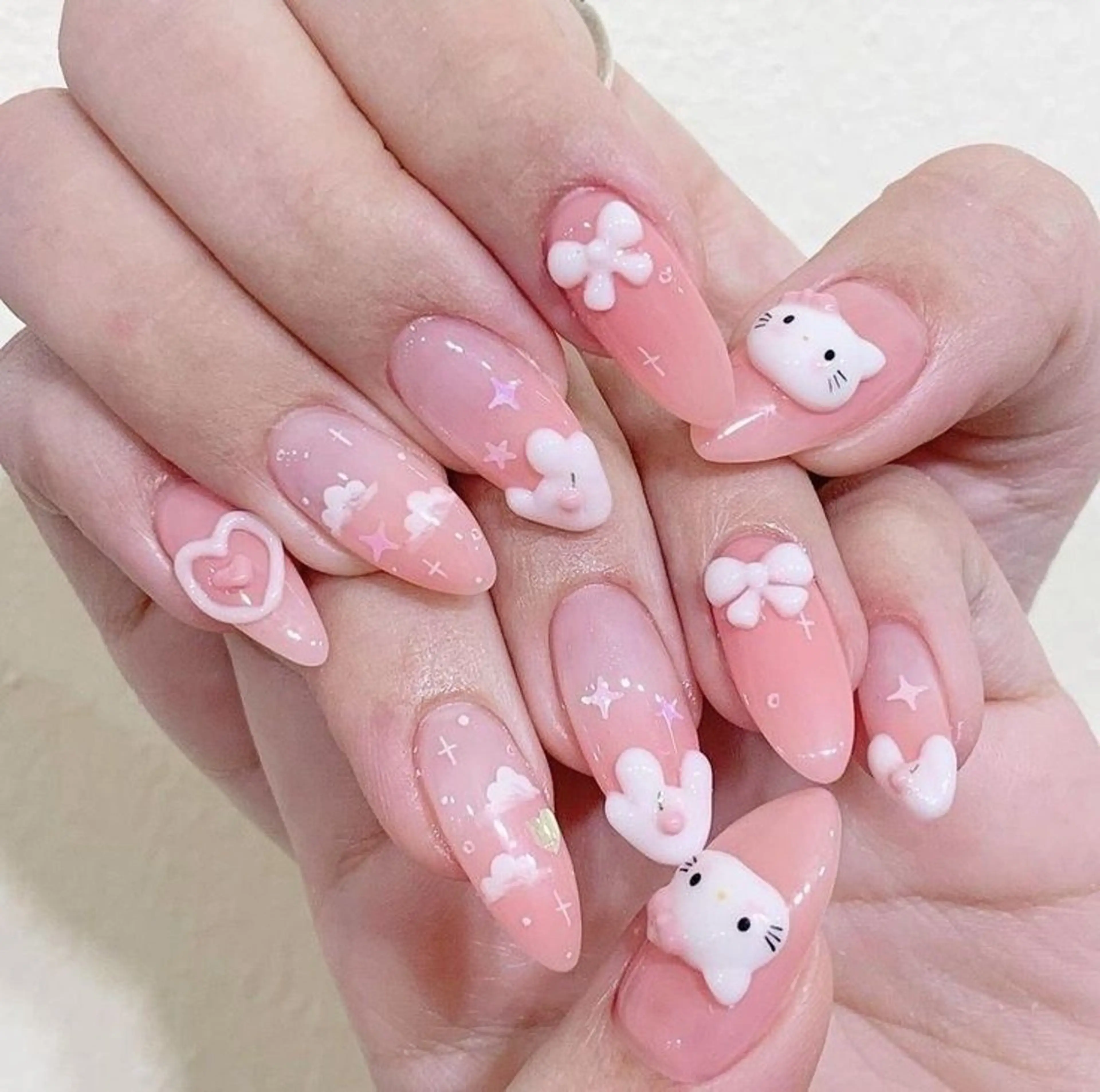 ネイル 長さ出し フレンチネイル グラデーション 卒業式 マグネットネイル ハンドネイル MIHANA NAILのネイルデザイン