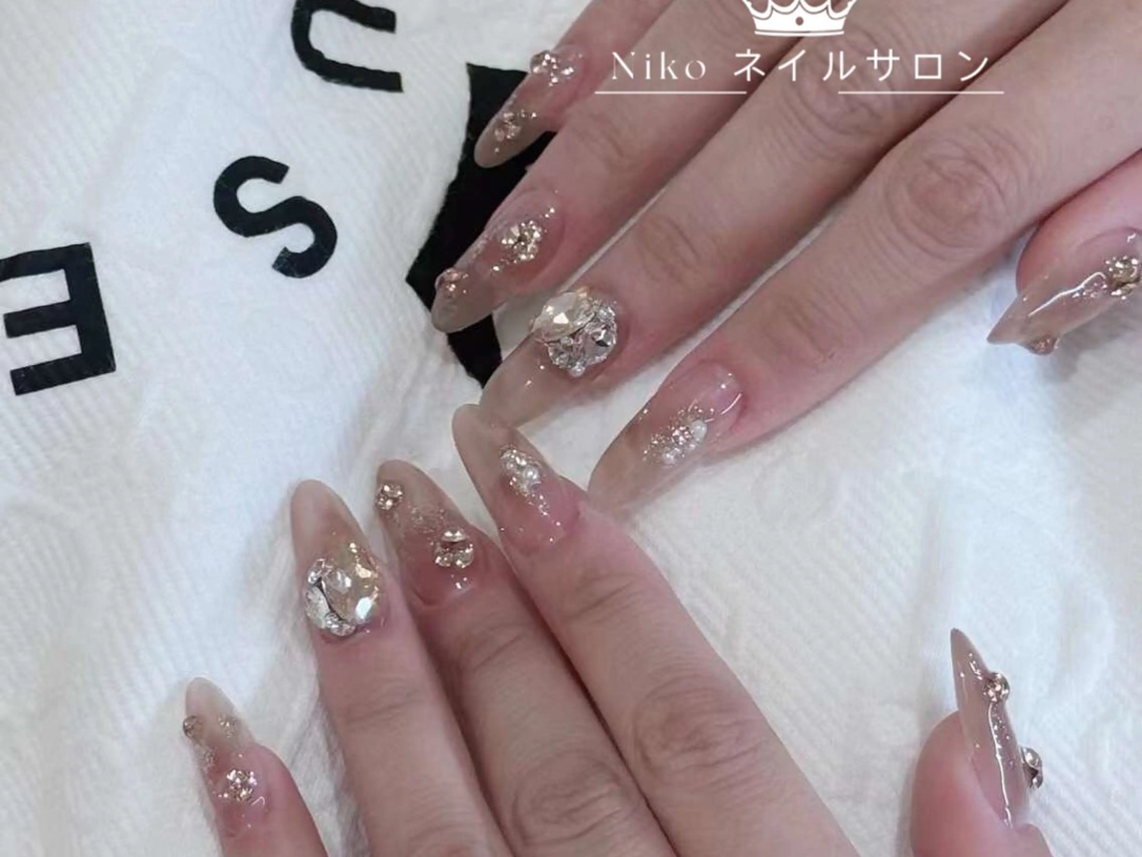 ネイル ジェルネイル ハート 韓国ネイル ニュアンスネイル パラジェル Nikoネイルサロン 高田馬場店のネイルデザイン