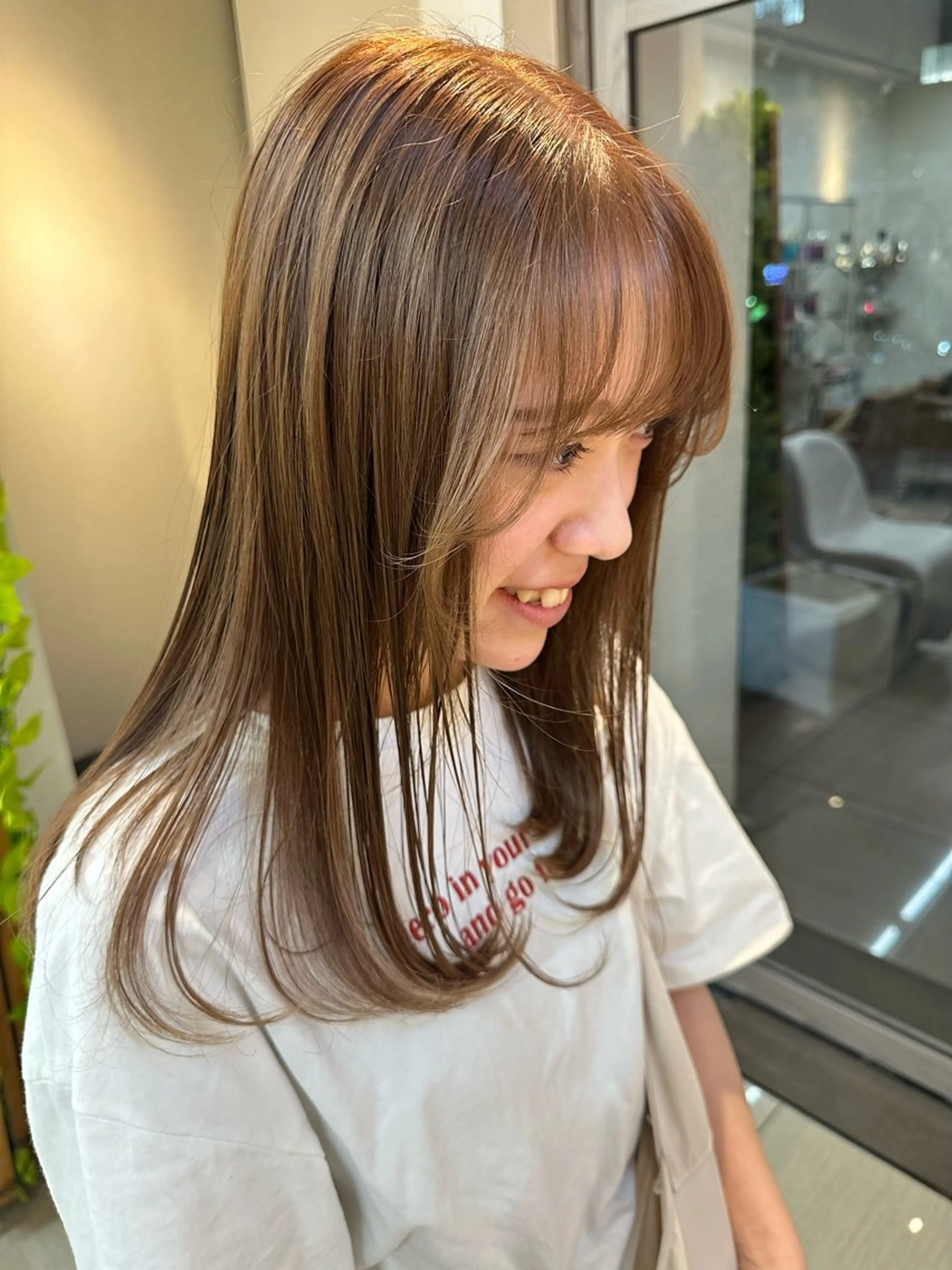 ミディアム カラー Ops hair 大橋駅前店所属・カラーモデル♡縮毛矯 正モデル募集/コハルのヘアスタイル