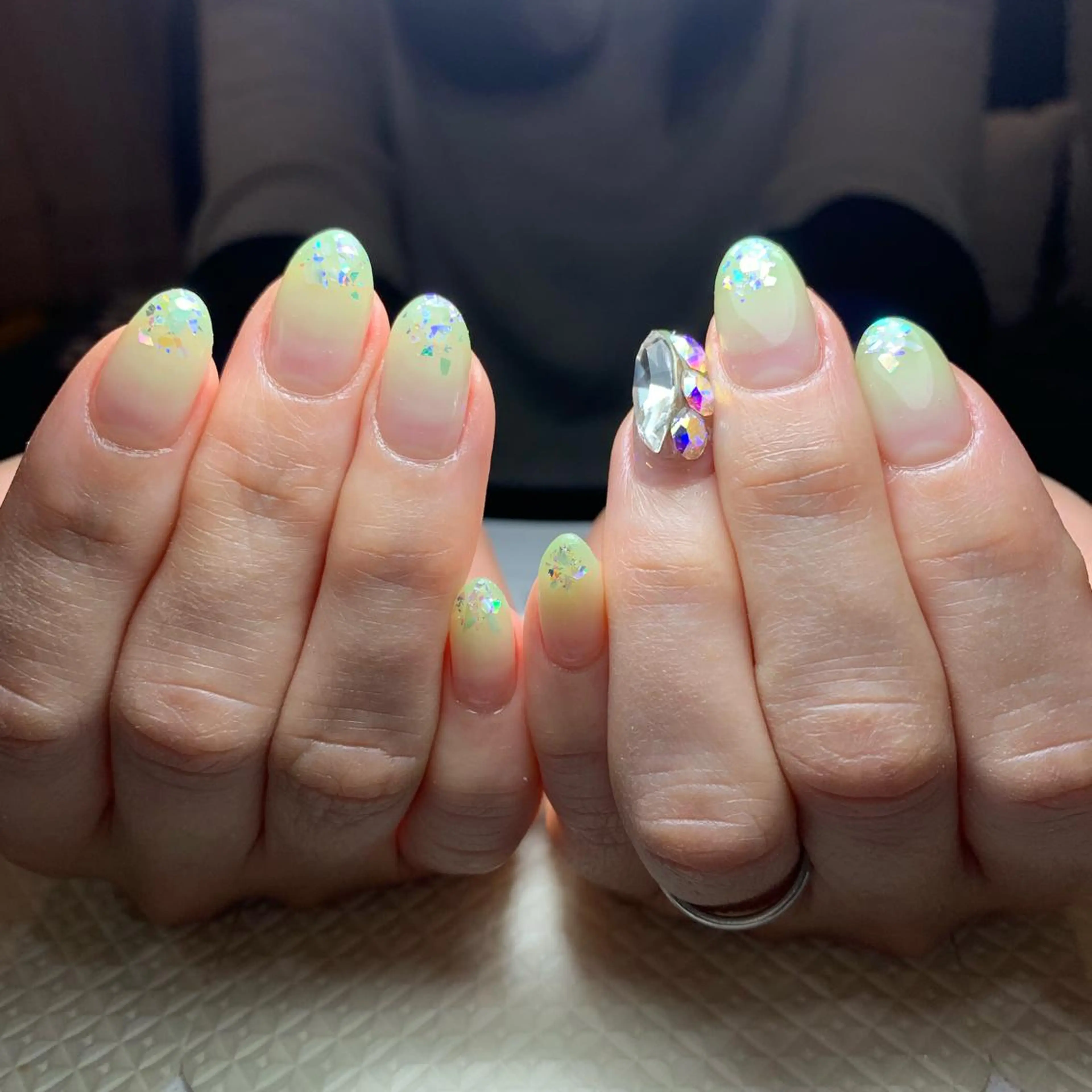 ネイル グラデーション グリーン salon Noelのネイルデザイン