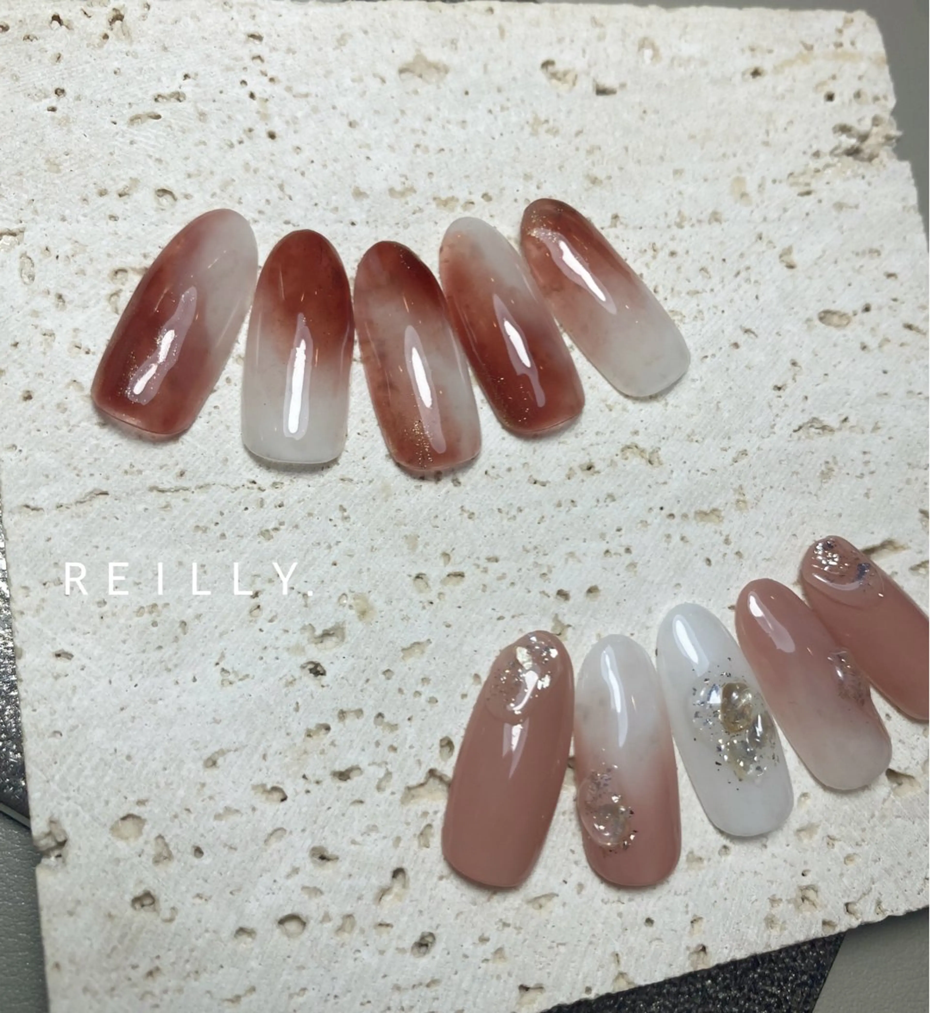 ネイル フラッシュネイル ジェルネイル グラデーション ラメ(グリッター) ラメグラデーション REILLY.　private nail salon所属・Marina 《REILLY.》のネイルデザイン