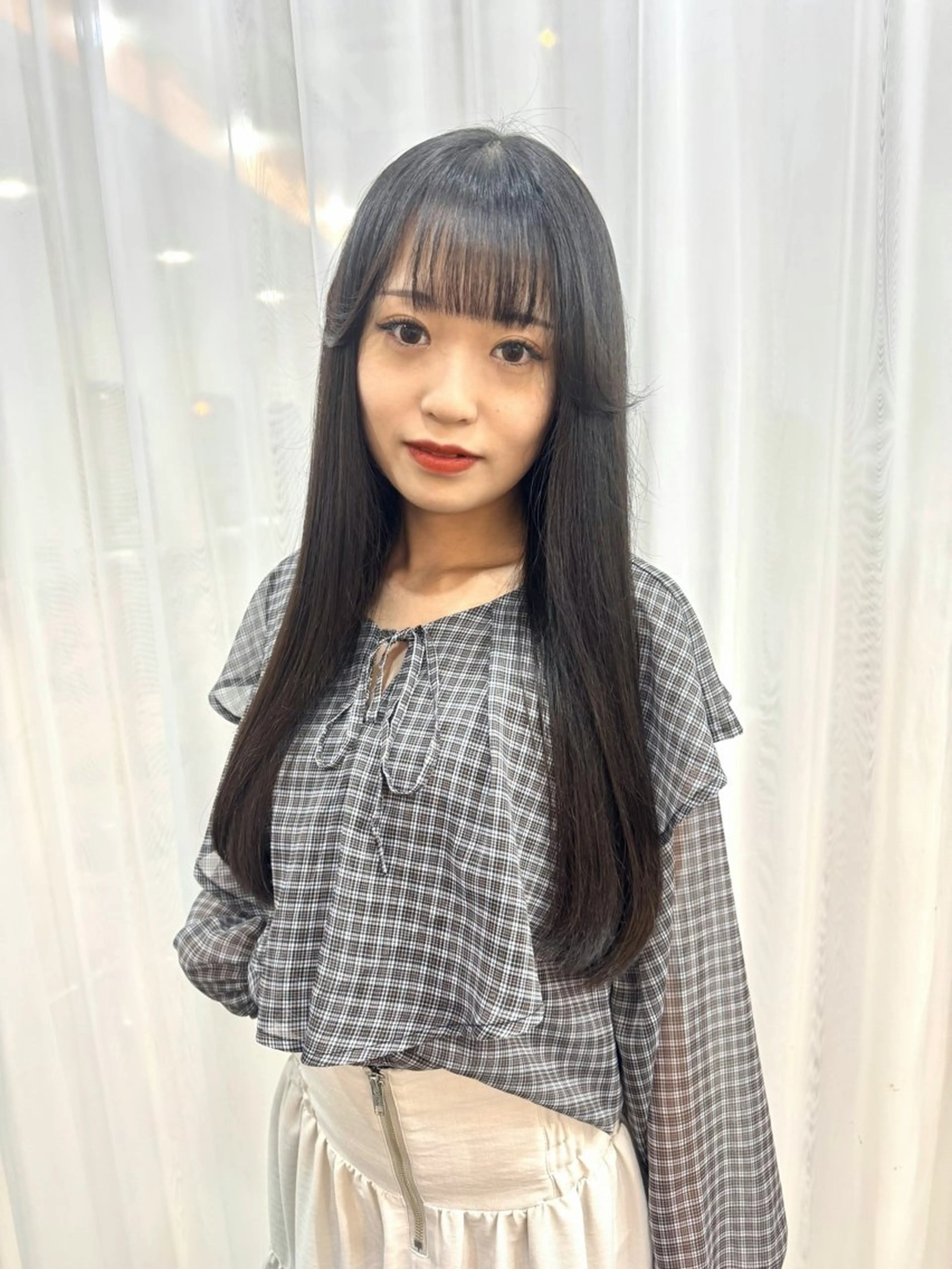 ロング カラー 黒髪 ブルーカラー ブルーブラック 髪質改善 ロング 志賀 あずみのヘアスタイル