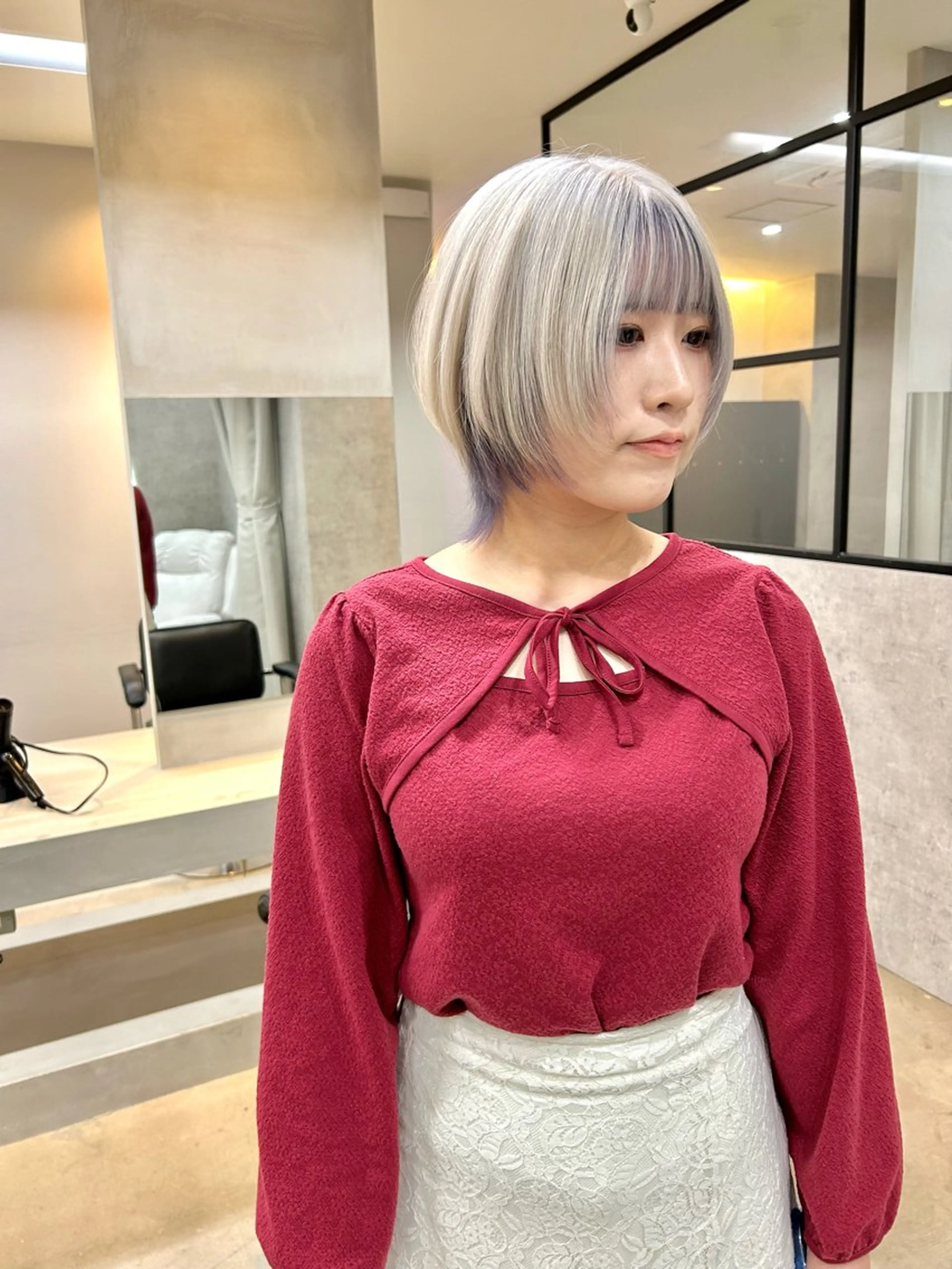 ショート カラー カット ヘアカラー トリートメント mood tatemachiのヘアスタイル