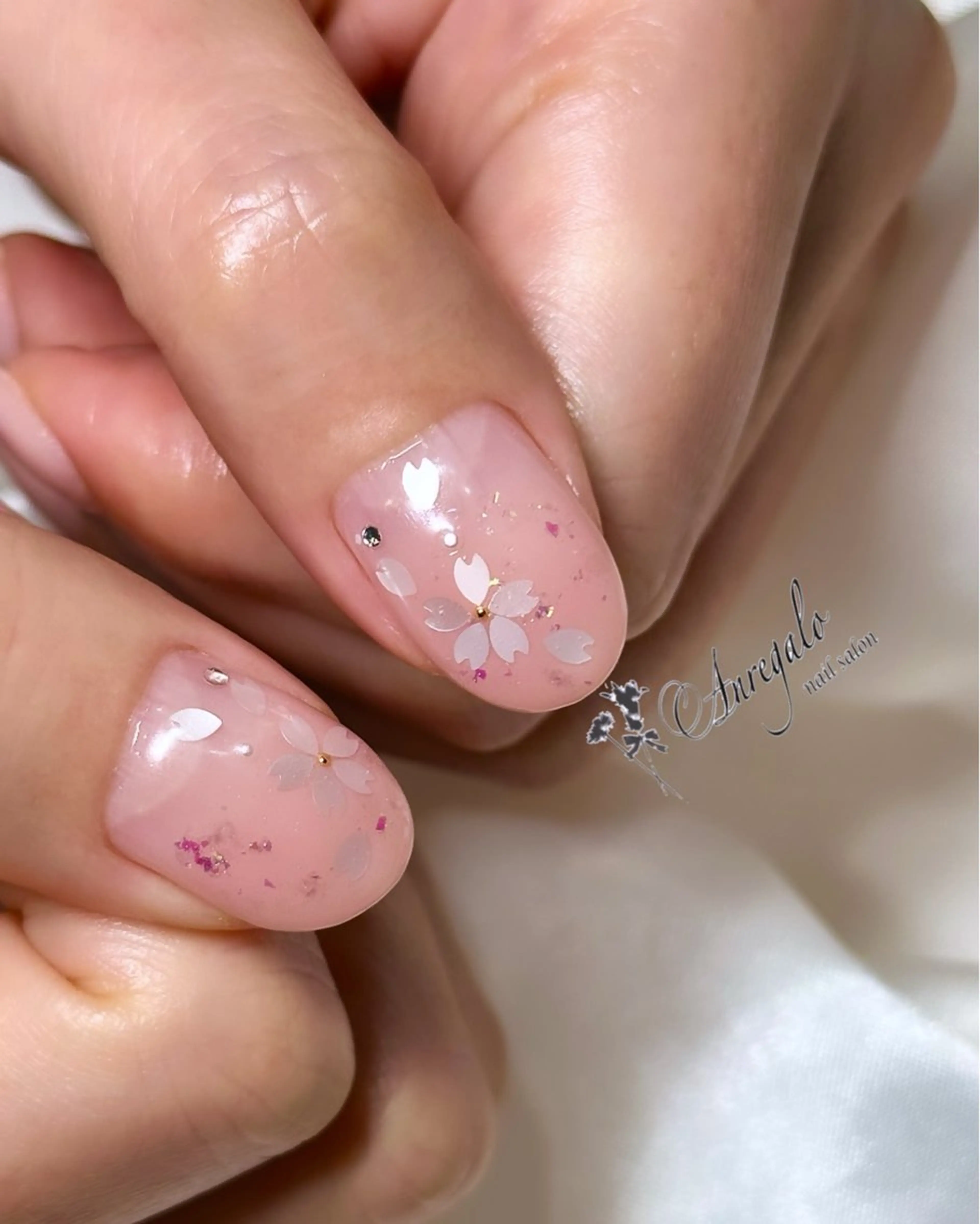 ネイル 桜ネイル nail salon Anregalo《アンレガロ》所属・橋本 麻未のネイルデザイン