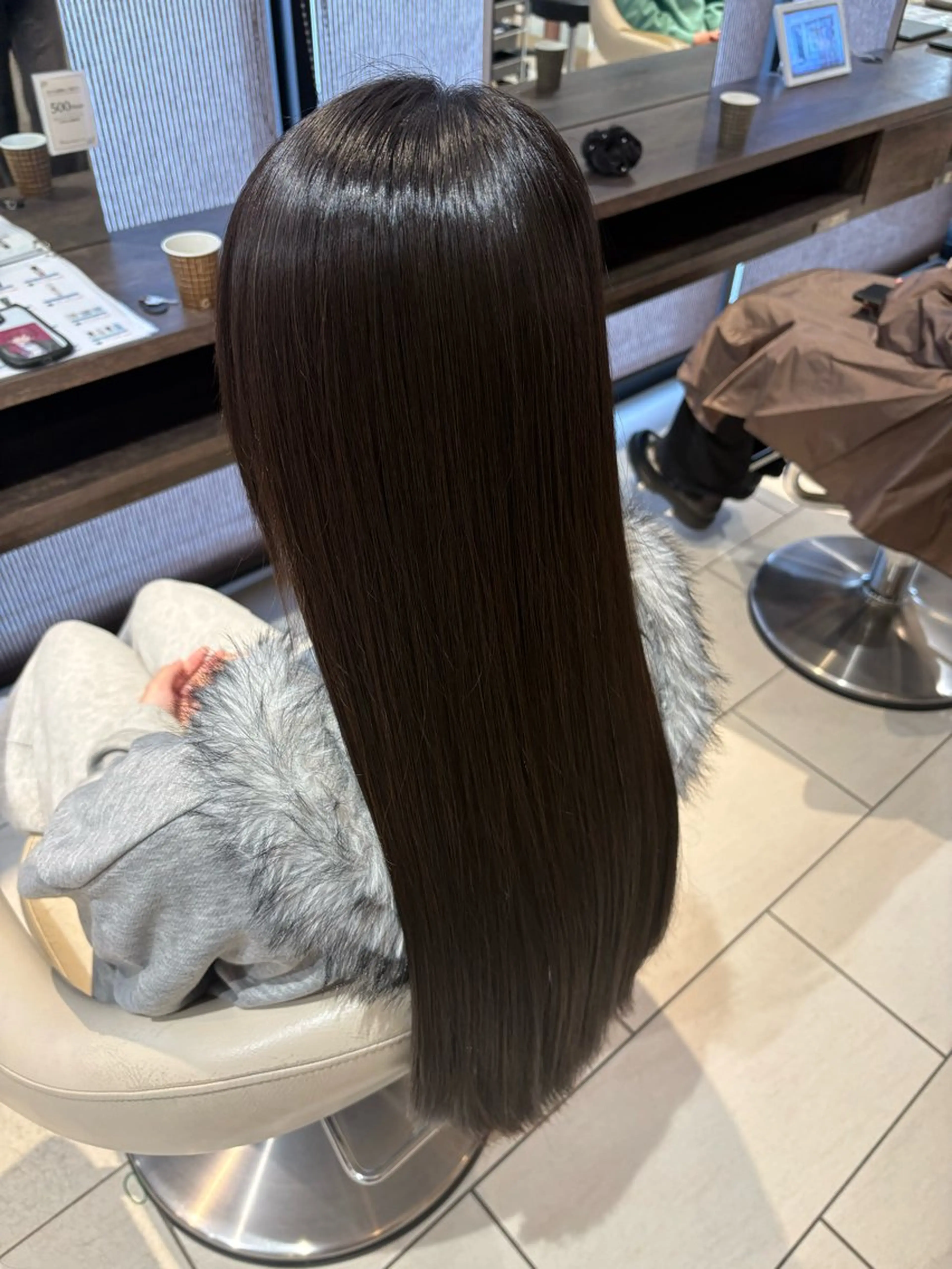 ロング カット 縮毛矯正 トリートメント 山口 つづみのヘアスタイル