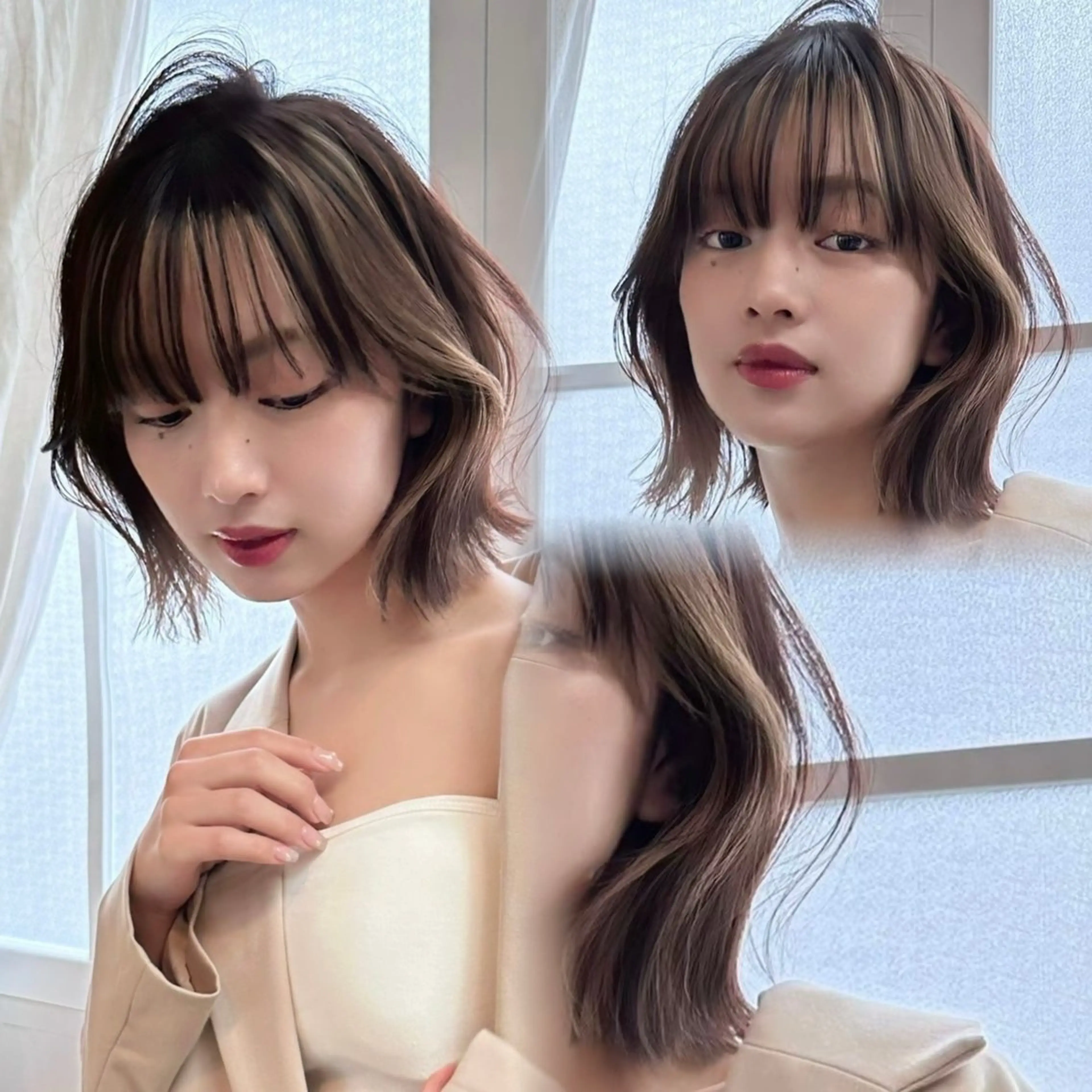 ミディアム レイヤー ／マッキーのヘアスタイル