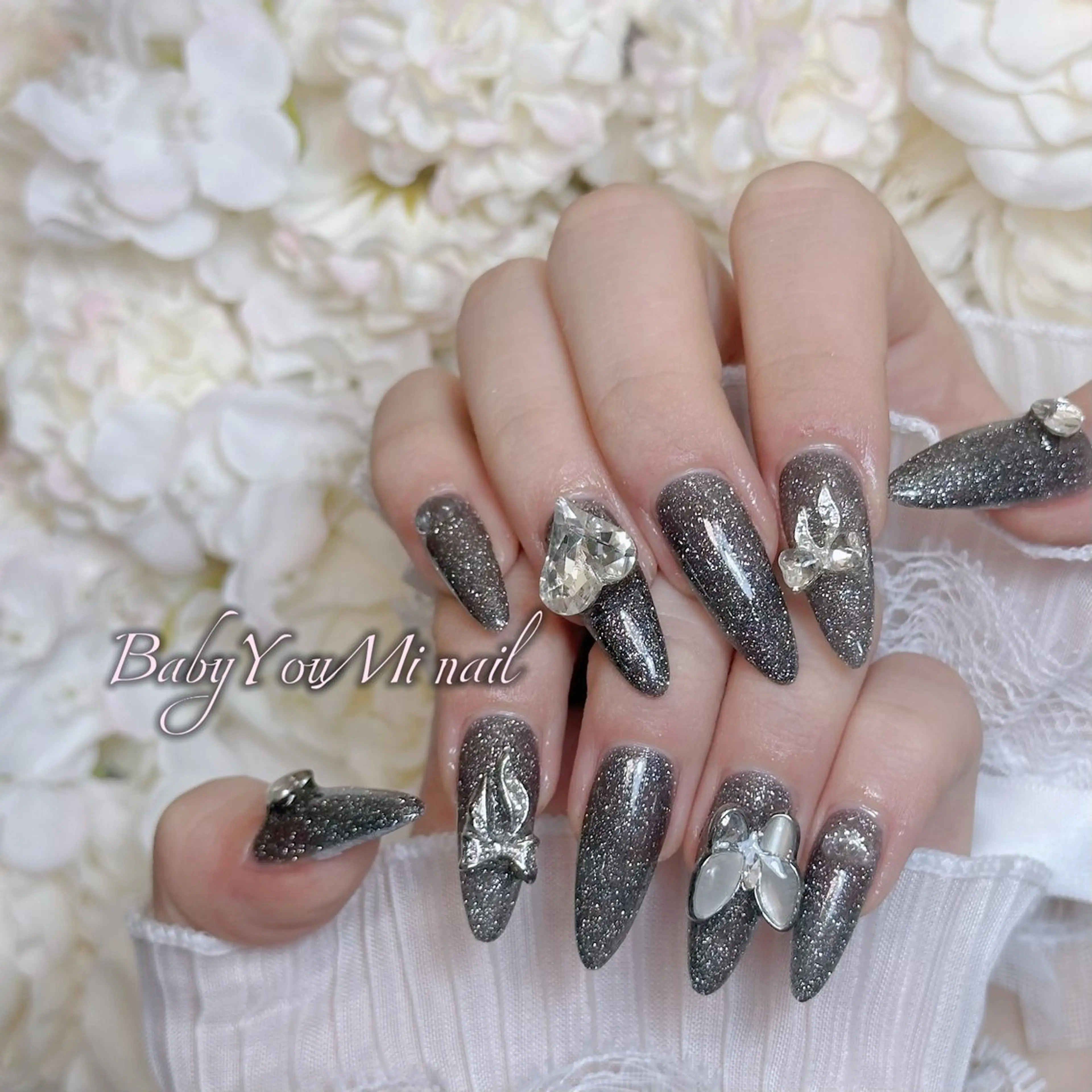 ネイル オーロラネイル 成人式 フットネイル フレンチネイル ジェルネイル ハンドネイル BabyYouMi nailのネイルデザイン