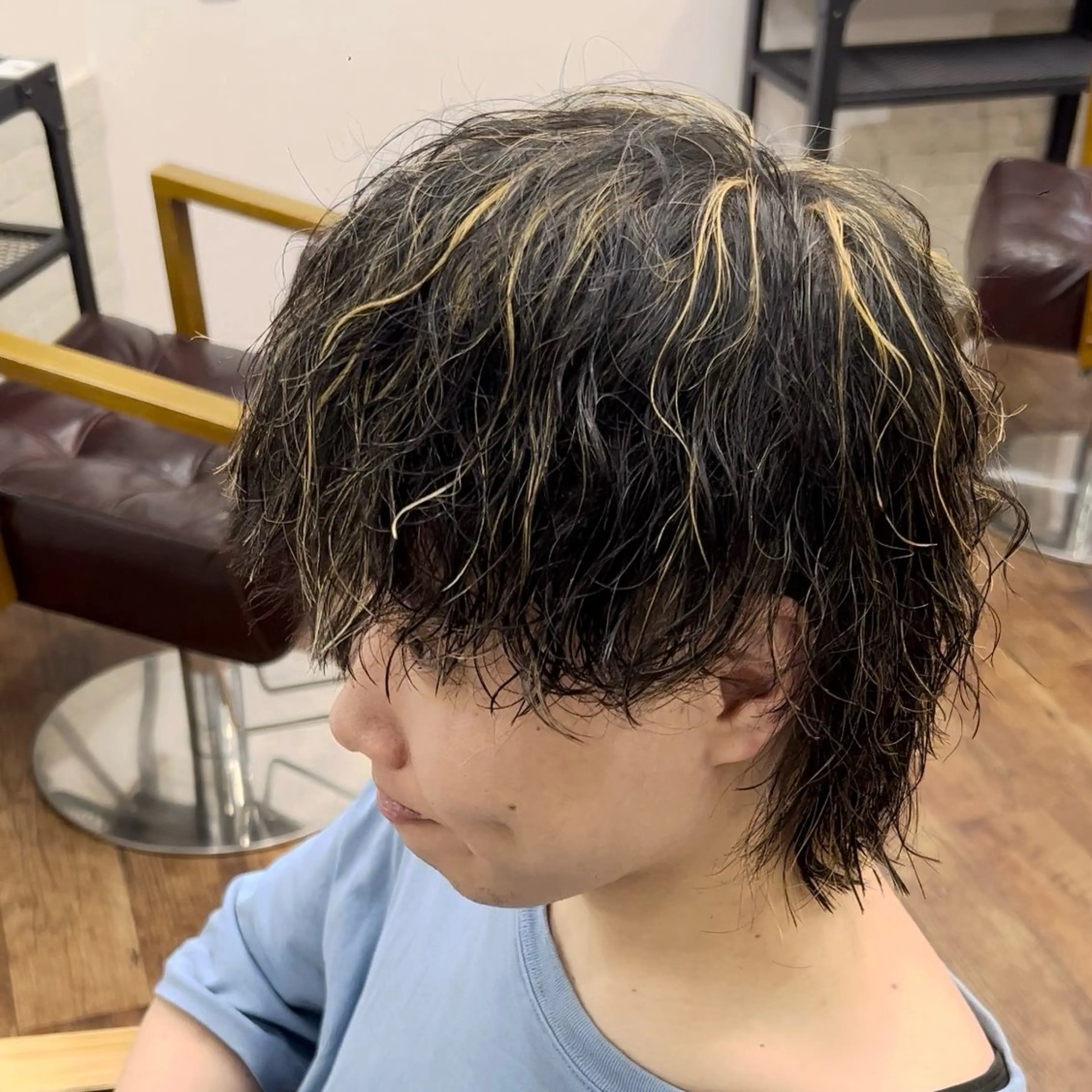 メンズ マッシュウルフ マッシュ メンズウルフカット ウルフカット カット Rikito /メンズパーマのヘアスタイル