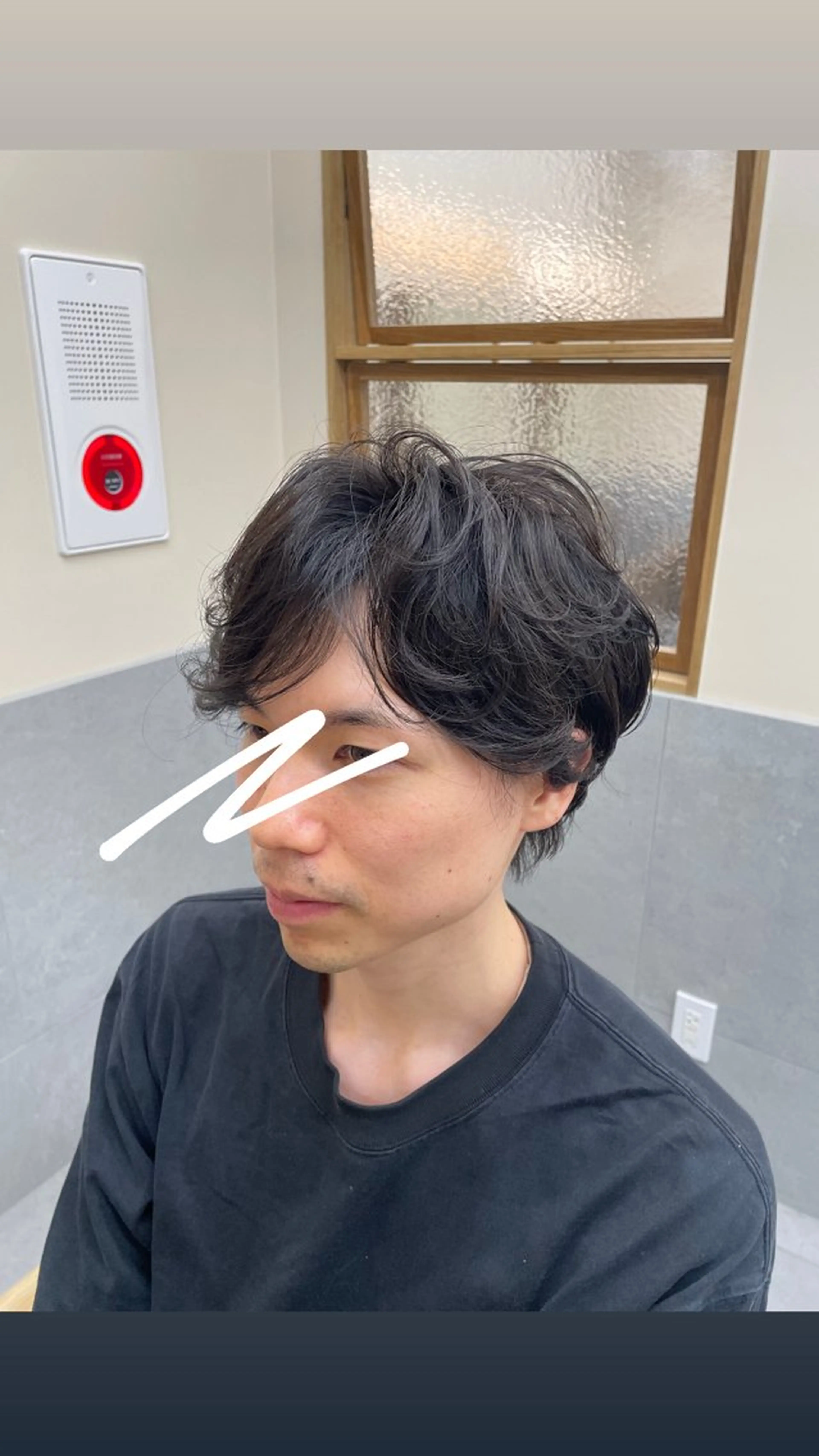 パーマ メンズ 桒原 ちさのヘアスタイル