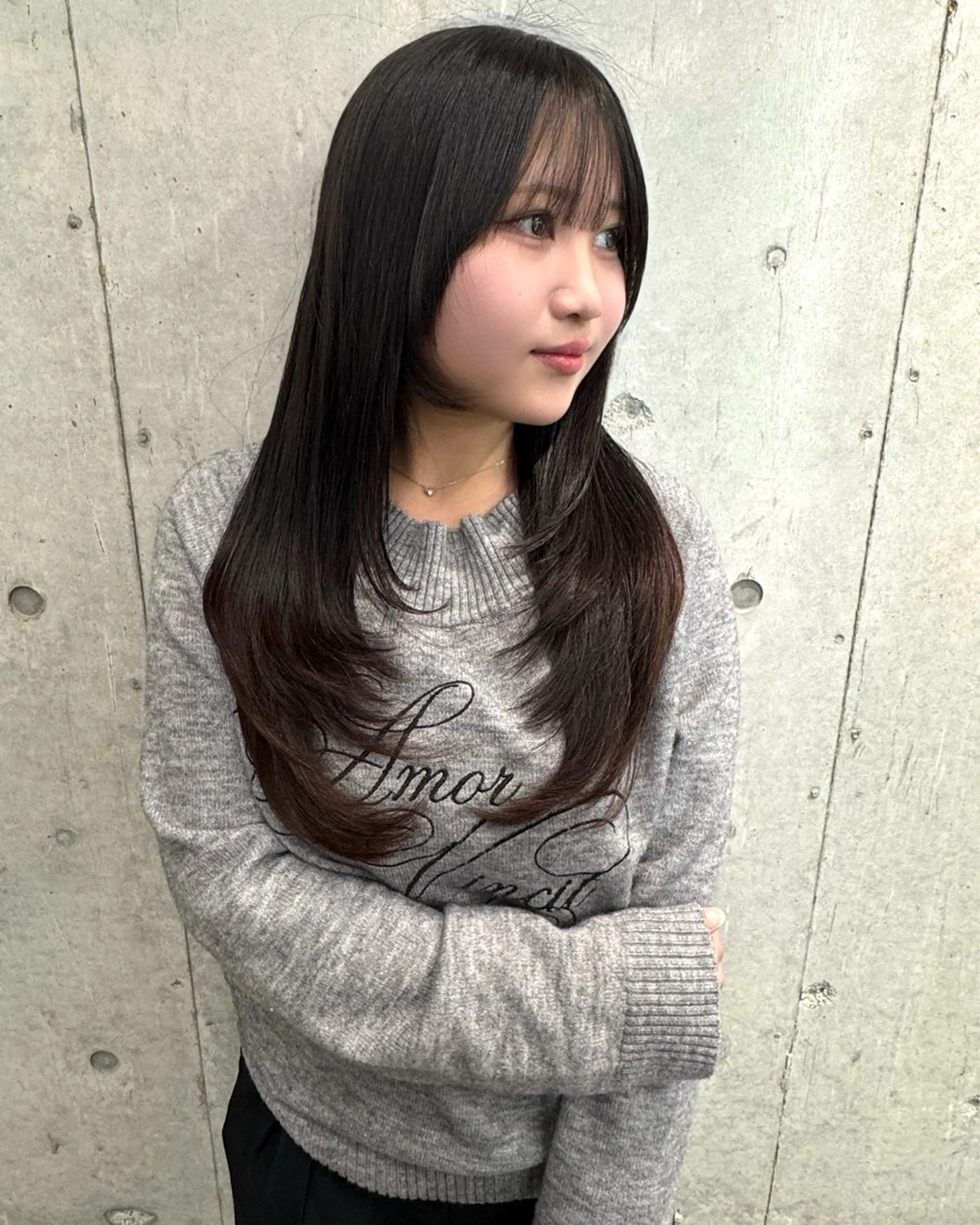 ロング 韓国風ヘア レイヤーカット 伊藤 綾音のヘアスタイル