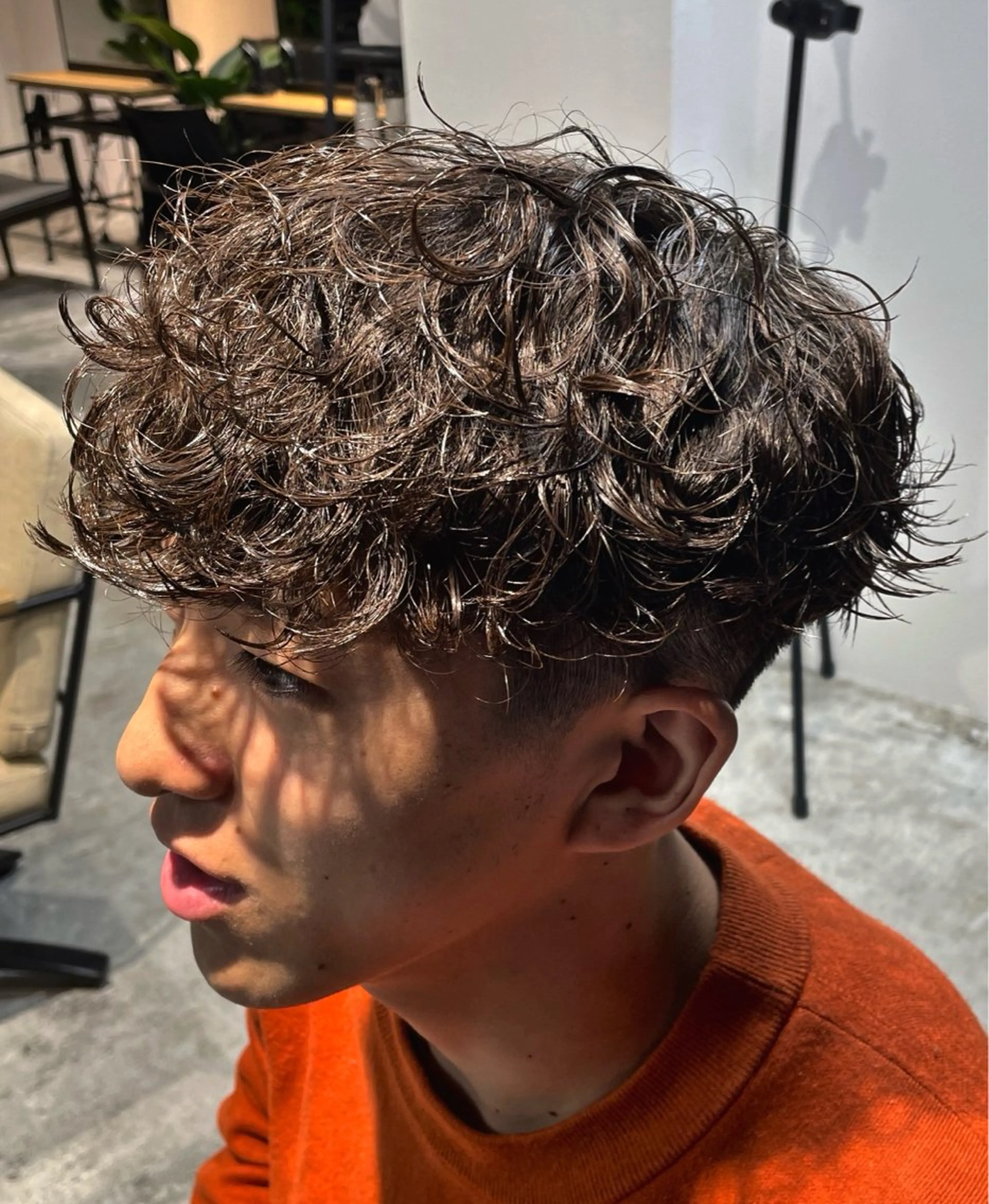 ショート 川副/シャドウ/ 波巻き/メンズパーマのヘアスタイル