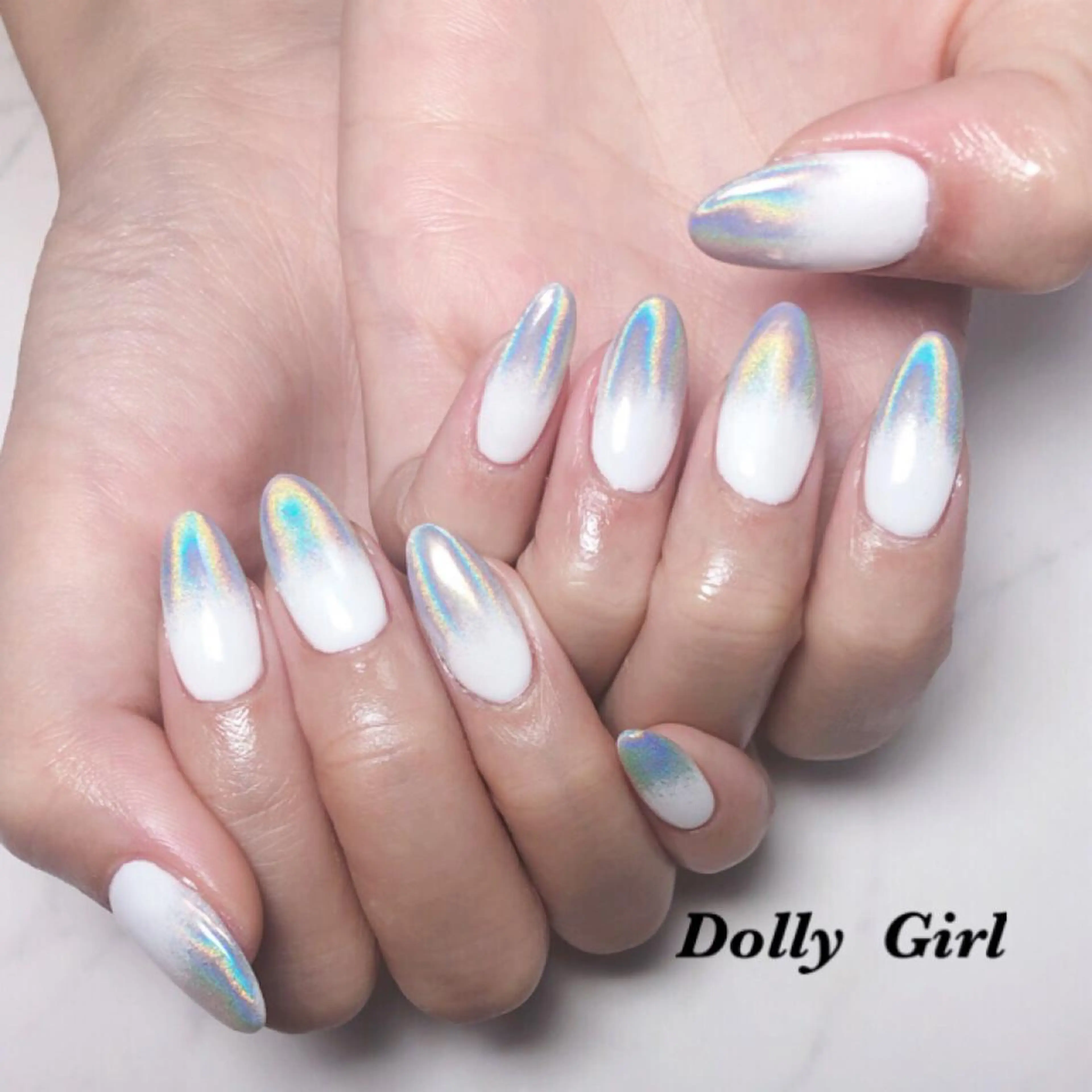ネイル ミラーネイル 個室ネイルサロンDolly Girl〜ドーリーガール〜所属・DollyGirl KYOKOのネイルデザイン