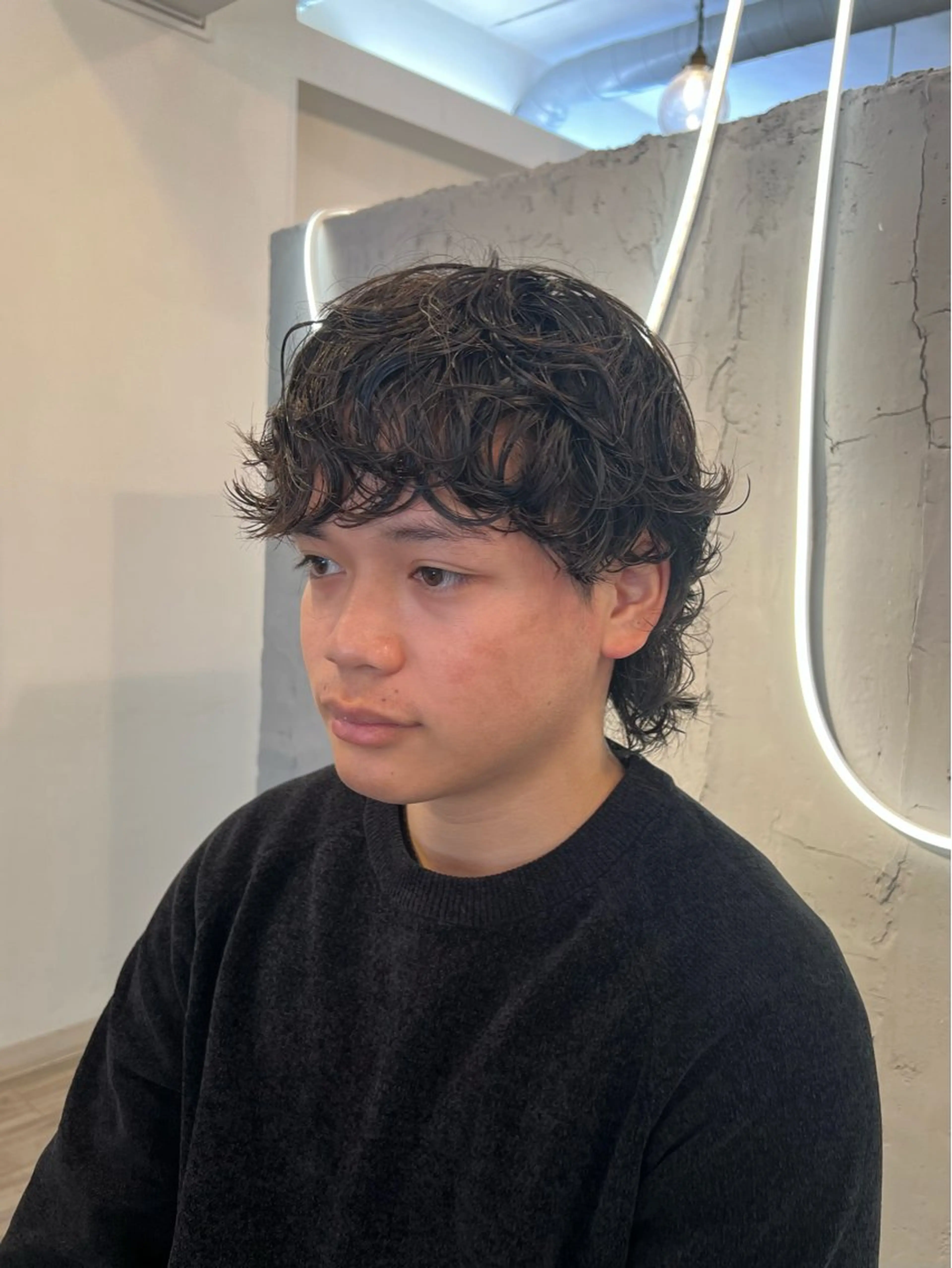 パーマ メンズ マッシュ メンズパーマ ニュアンスパーマ カット パーマ いぐちしょうた🫧 VISAGEbaskのヘアスタイル