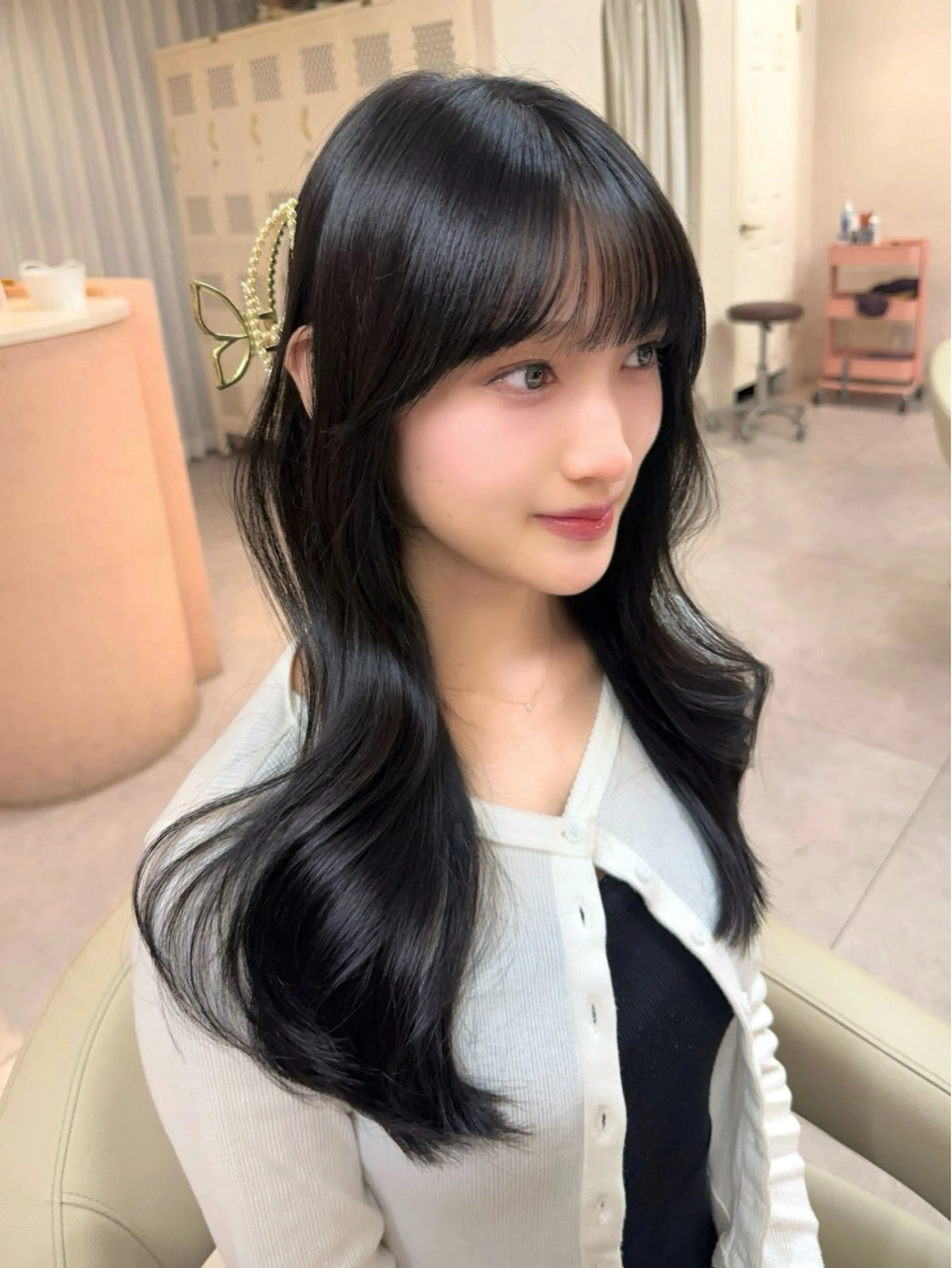 ロング カラー カット ヘアカラー トリートメント ♡韓国/レイヤー カット/Ayana♡のヘアスタイル