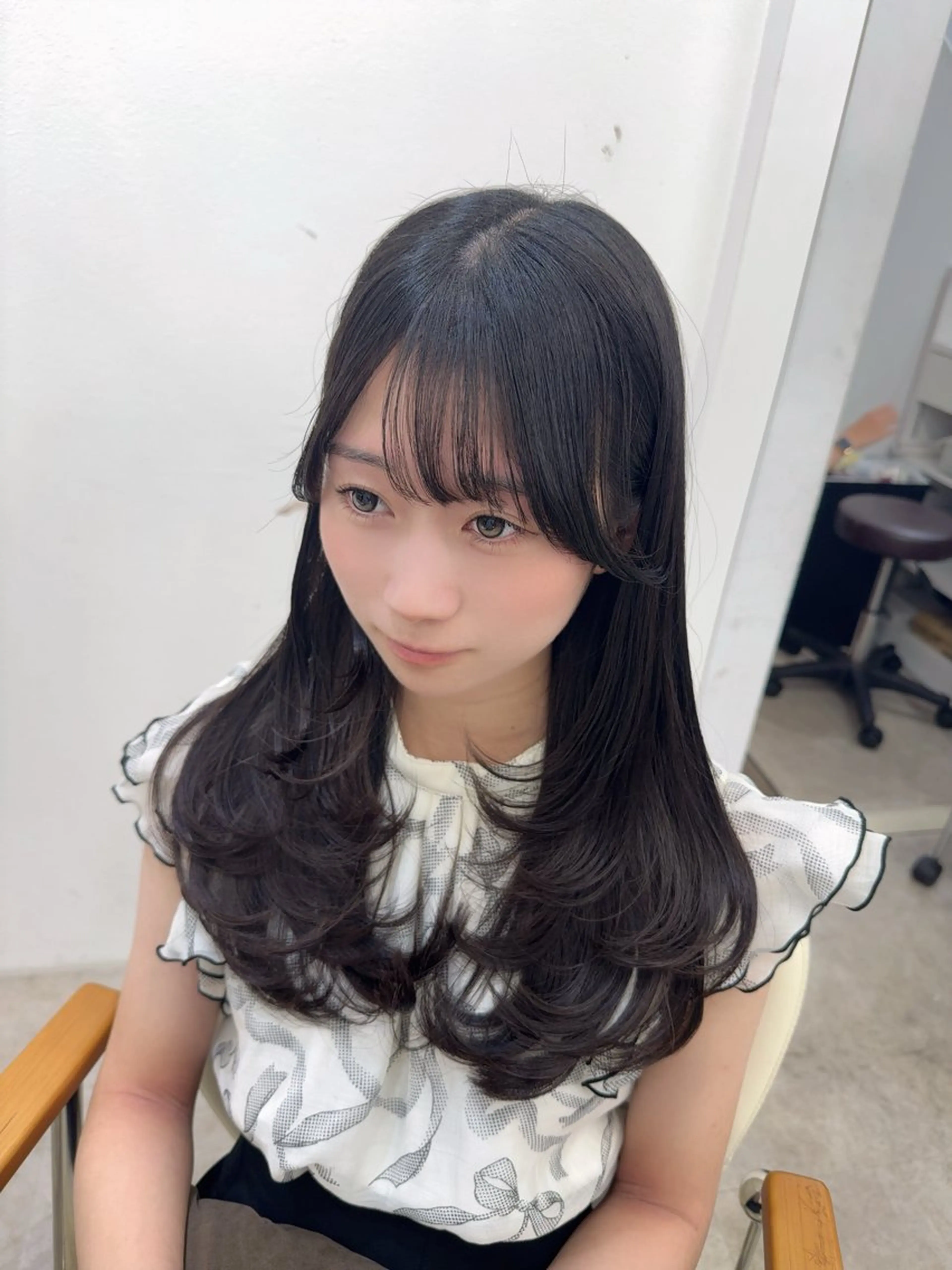 ロング レイヤーカット カット ヘアカラー トリートメント 韓国風cut/ 縮毛矯正/正岡幹康のヘアスタイル