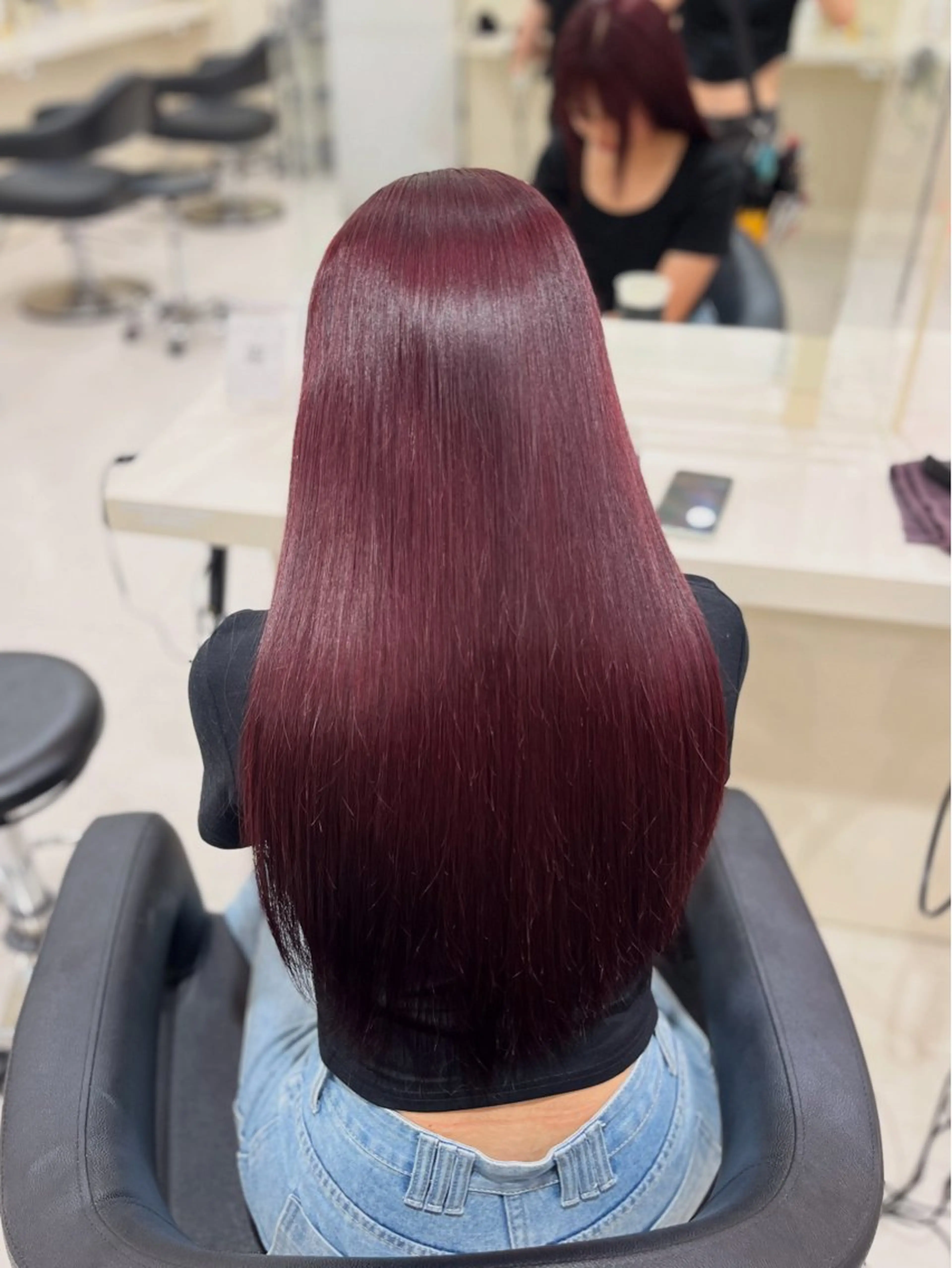 カラー ヘアカラー ヘッドスパ ヘアセット 🍒暖色カラー🍒 YUUNAのヘアスタイル