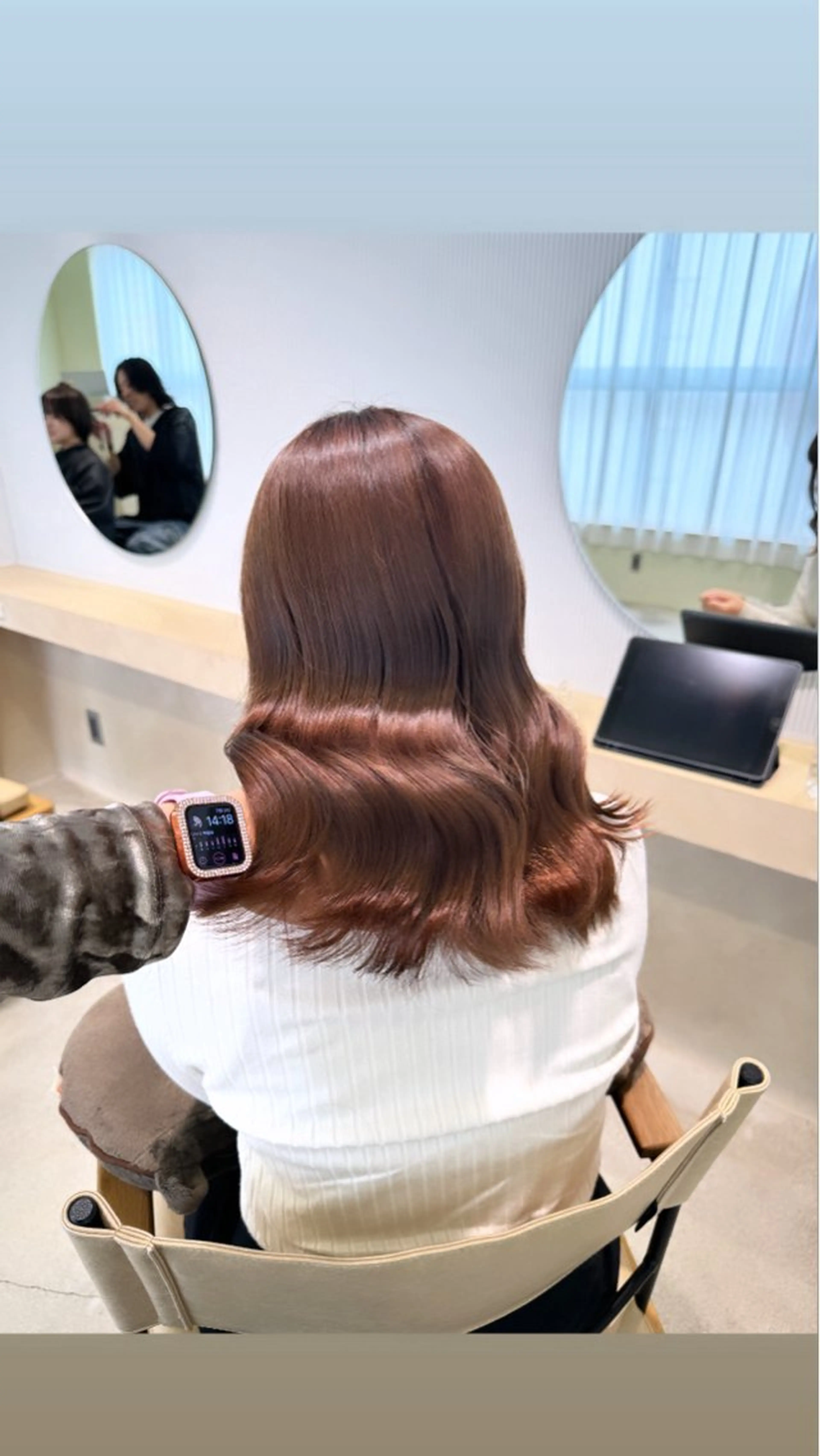 カラー ベージュカラー ショコラベージュ ヘアカラー ulu名古屋栄所属・落合しほ/韓国ヘア/ 髪質改善/縮毛矯正のヘアスタイル