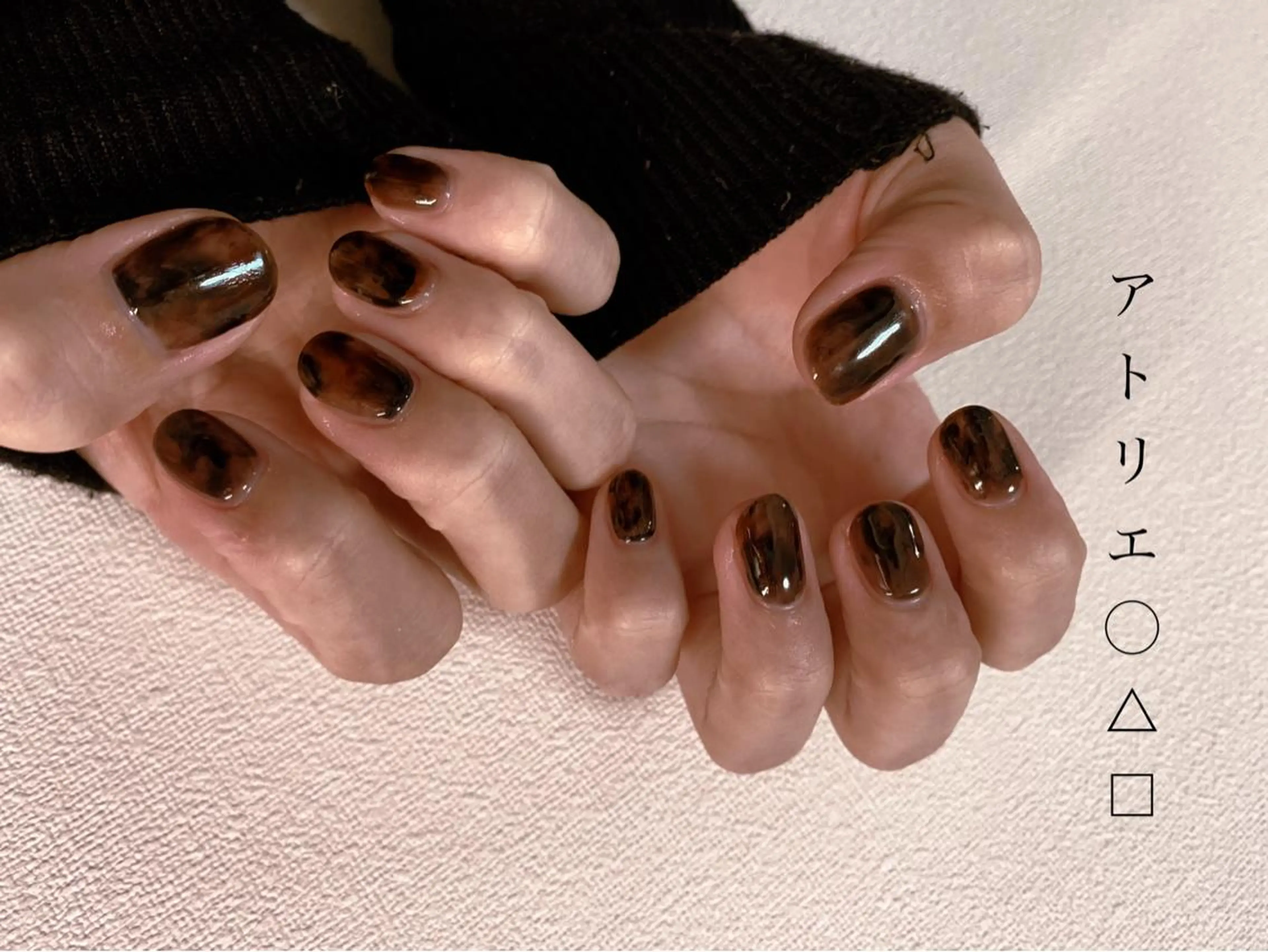 ネイル アニマル柄 ハンドネイル アトリエ ○△□のネイルデザイン