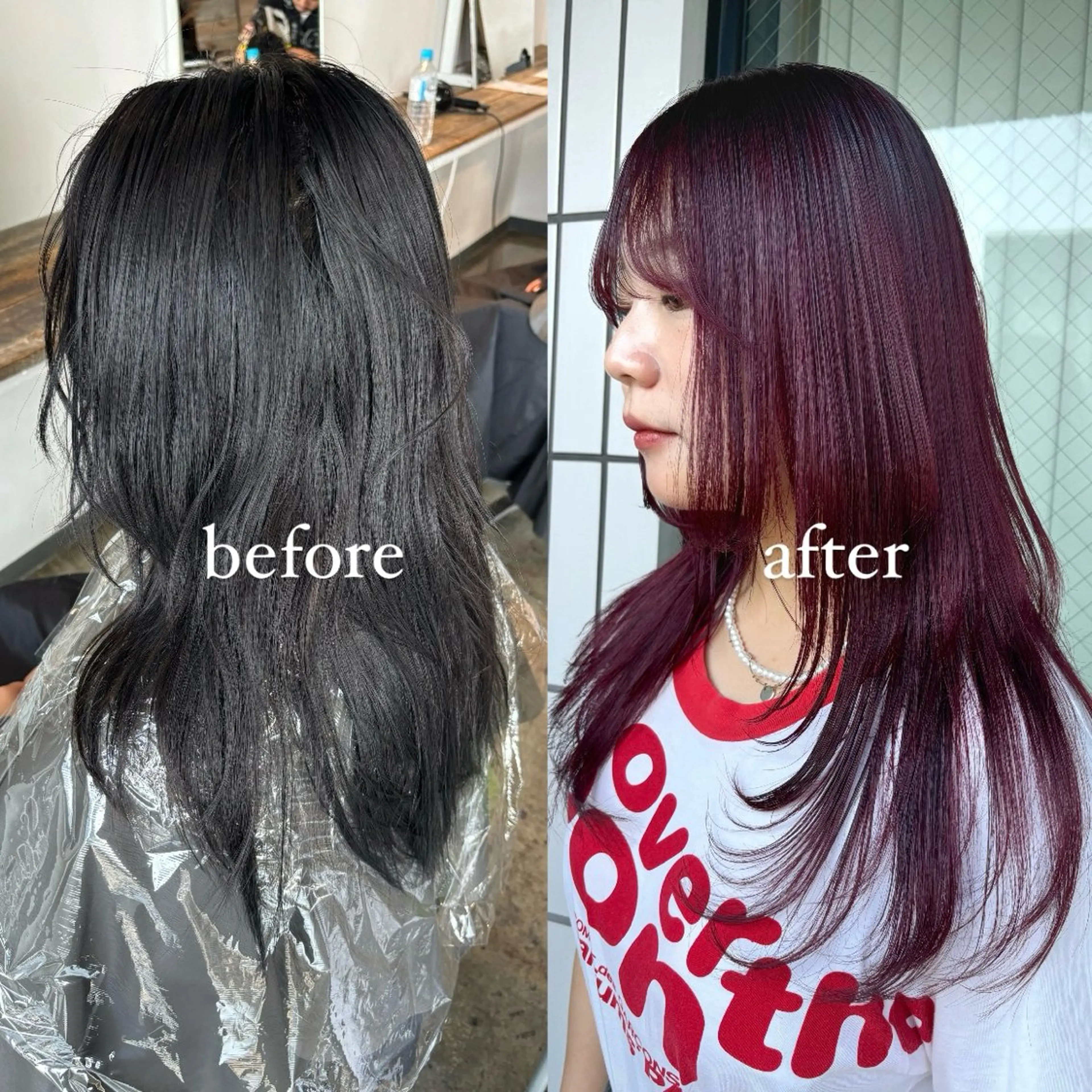 ロング カラー ブリーチ ダブルカラー ブリーチなしカラー 髪質改善 トリートメント 暖色カラー🍒 ケアブリーチ/akiのヘアスタイル