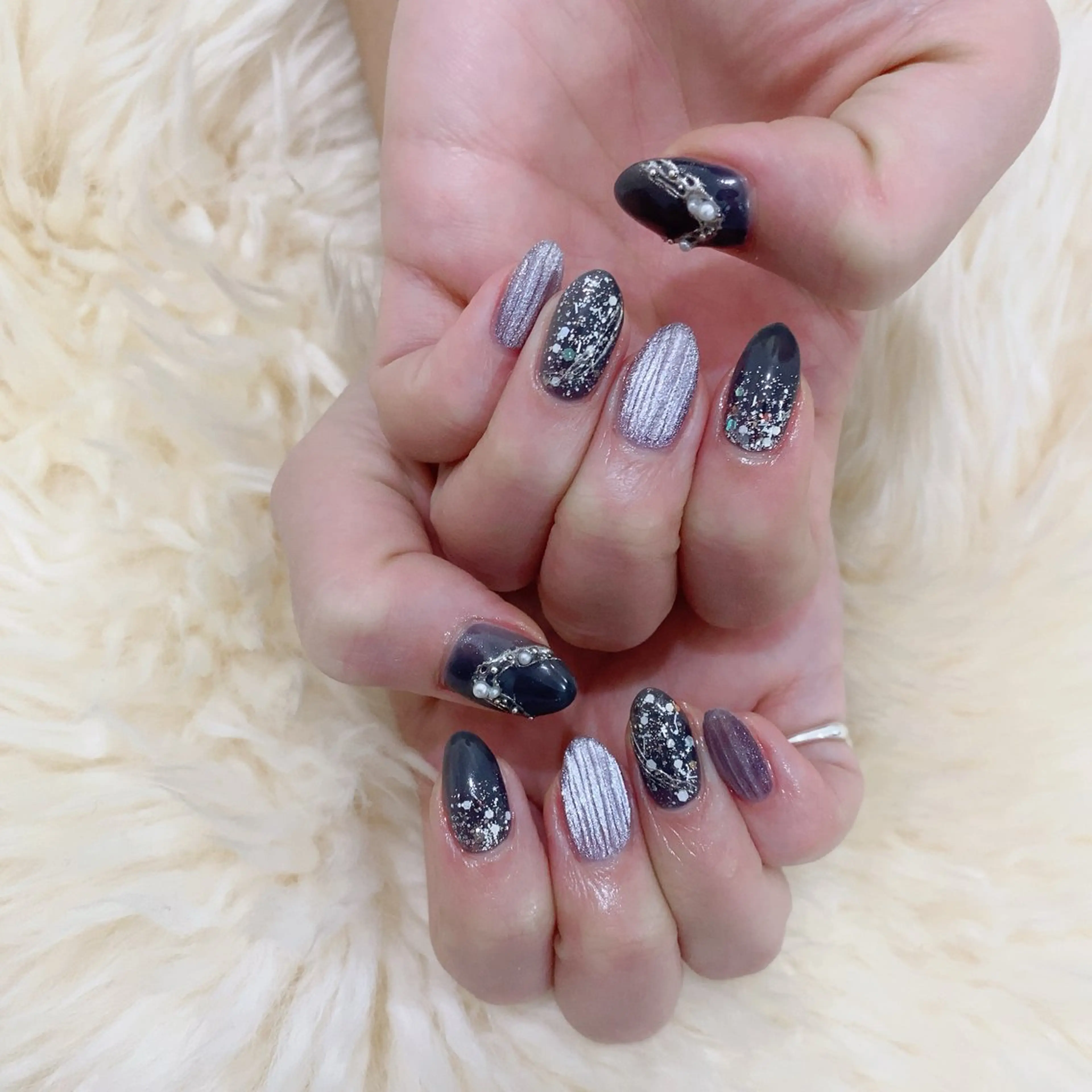 ネイル ミラーネイル ハンドネイル SOL NAILのネイルデザイン