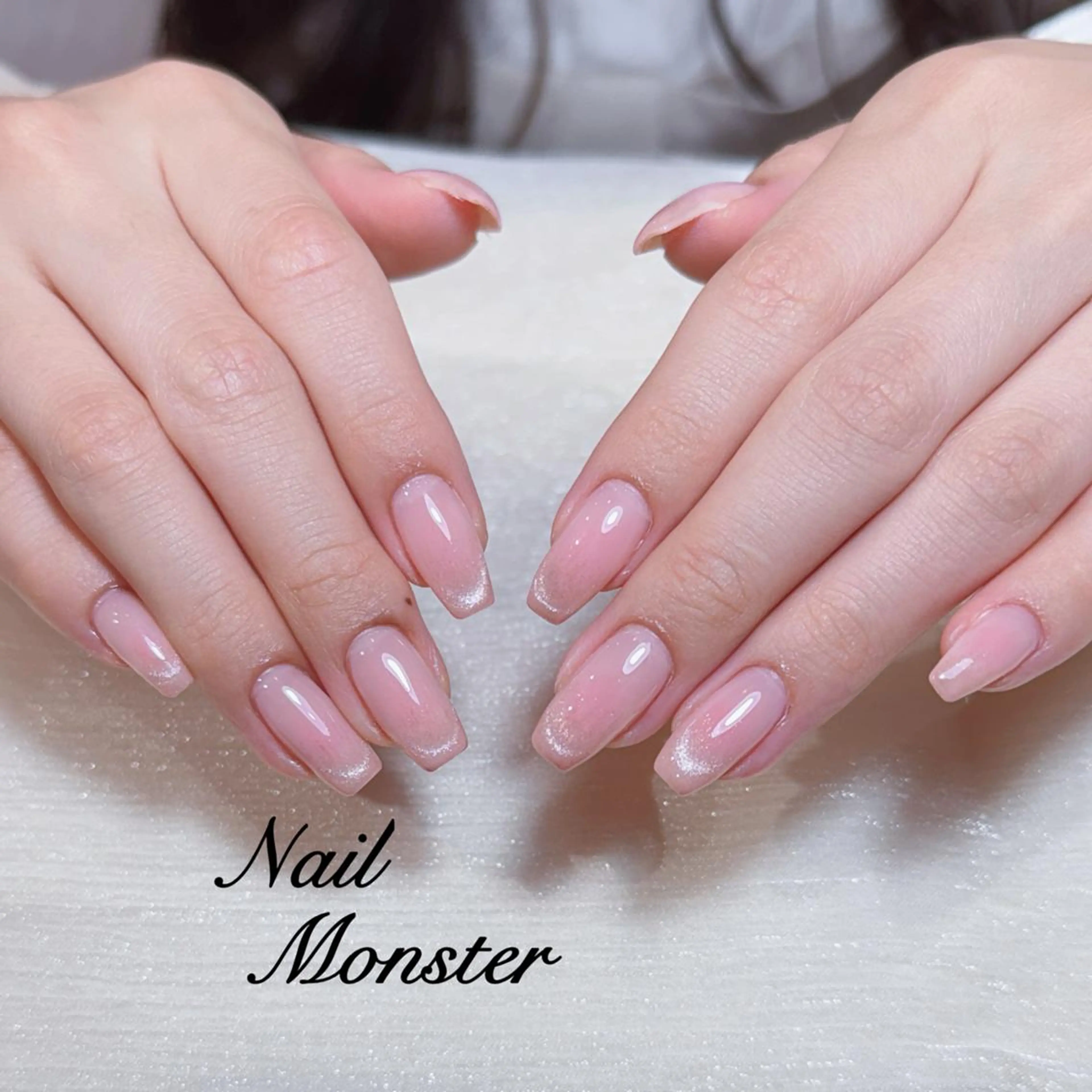 ❤️‍🔥🎀HAND🎀マグネットフレンチ➕チークネイル🫧ベース色追加ok👌🏻 🥰当日口コミ限定🌸の写真