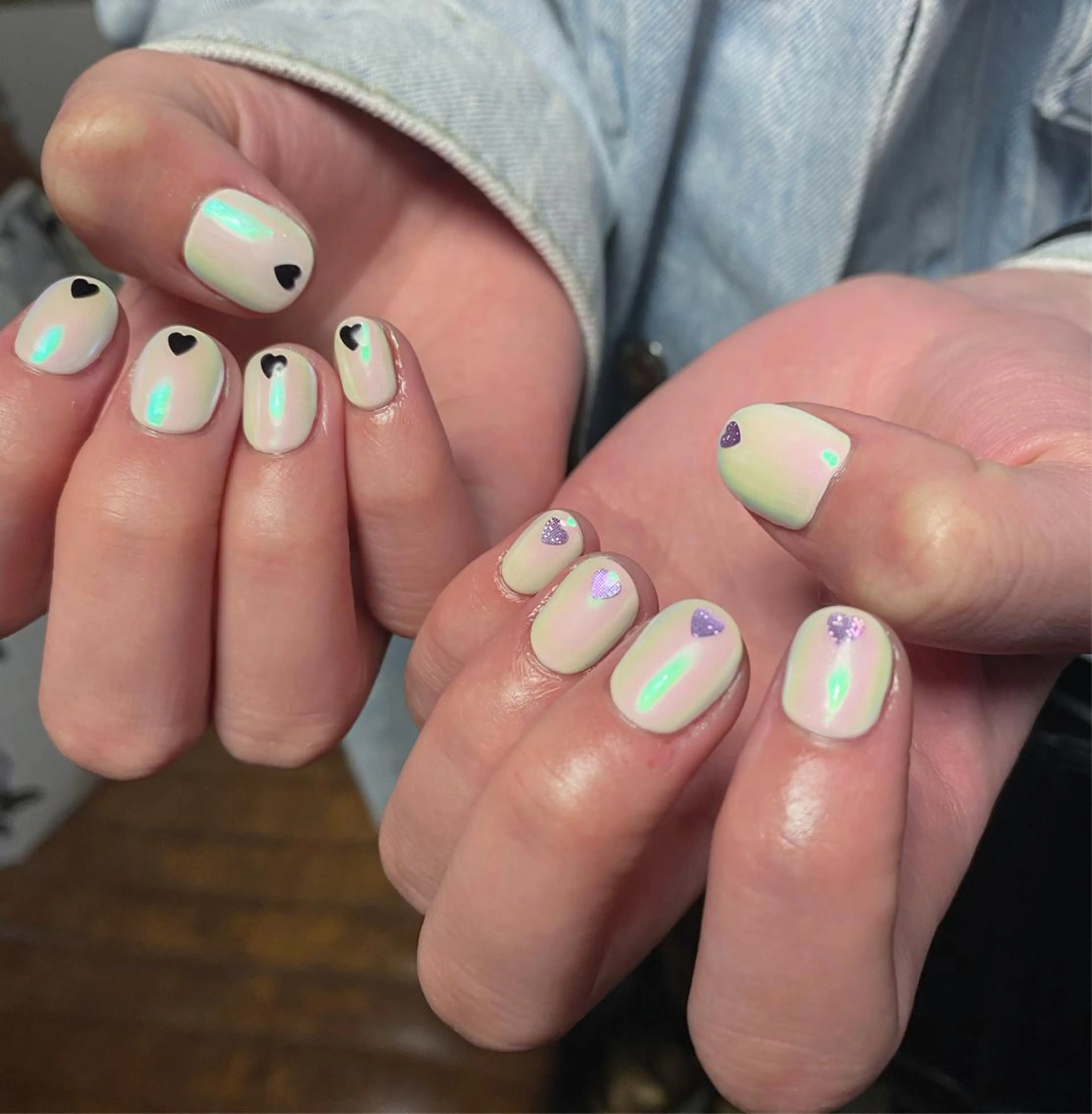 ネイル アートネイル 氷ネイル・うるうるネイル 韓国ネイル マグネットネイル ニュアンスネイル To Me Nail所属・🩵 mei🩵のネイルデザイン