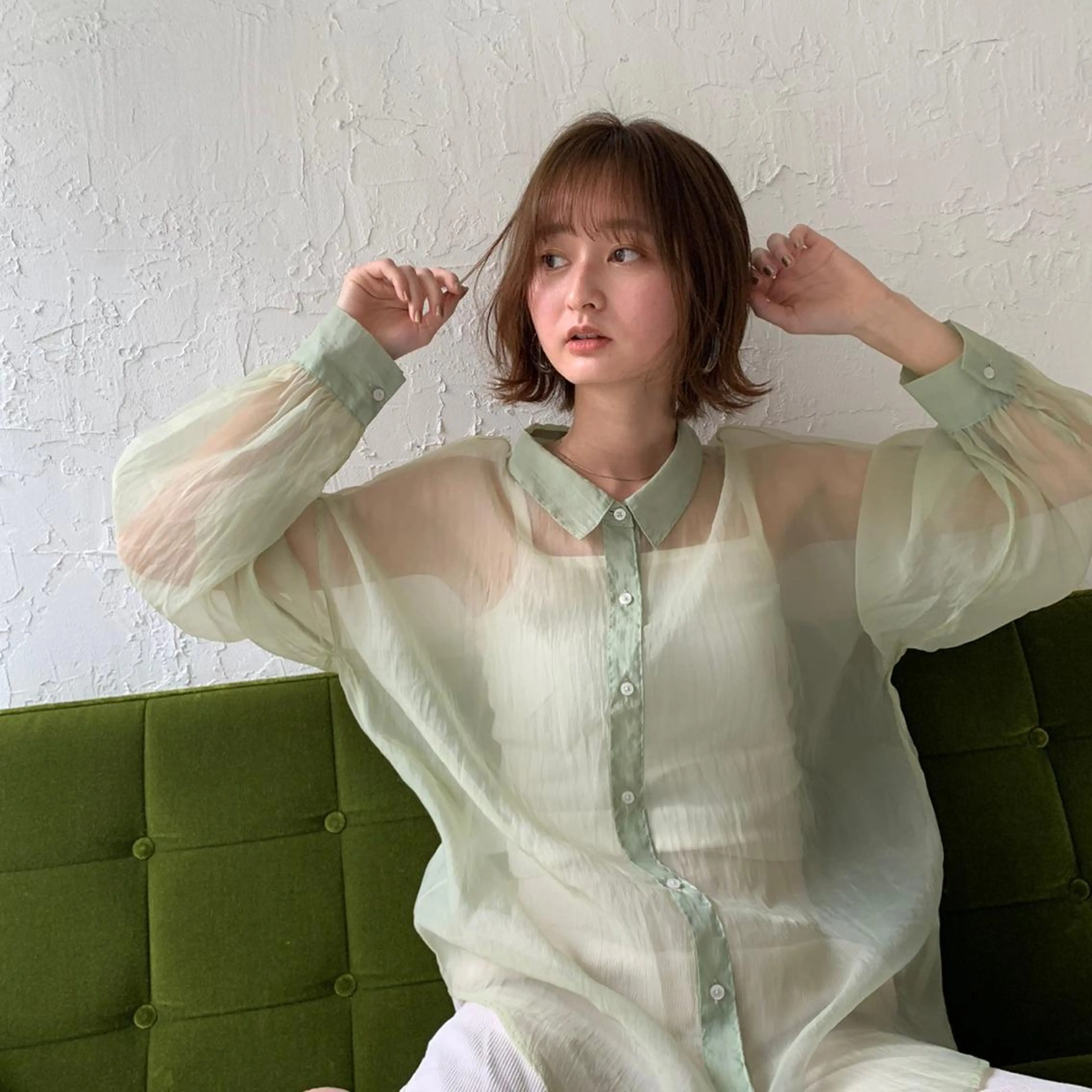 ミディアム ヘアカラー トリートメント 骨格診断で絶対可愛い ✨丸みショート✨凌弥のヘアスタイル