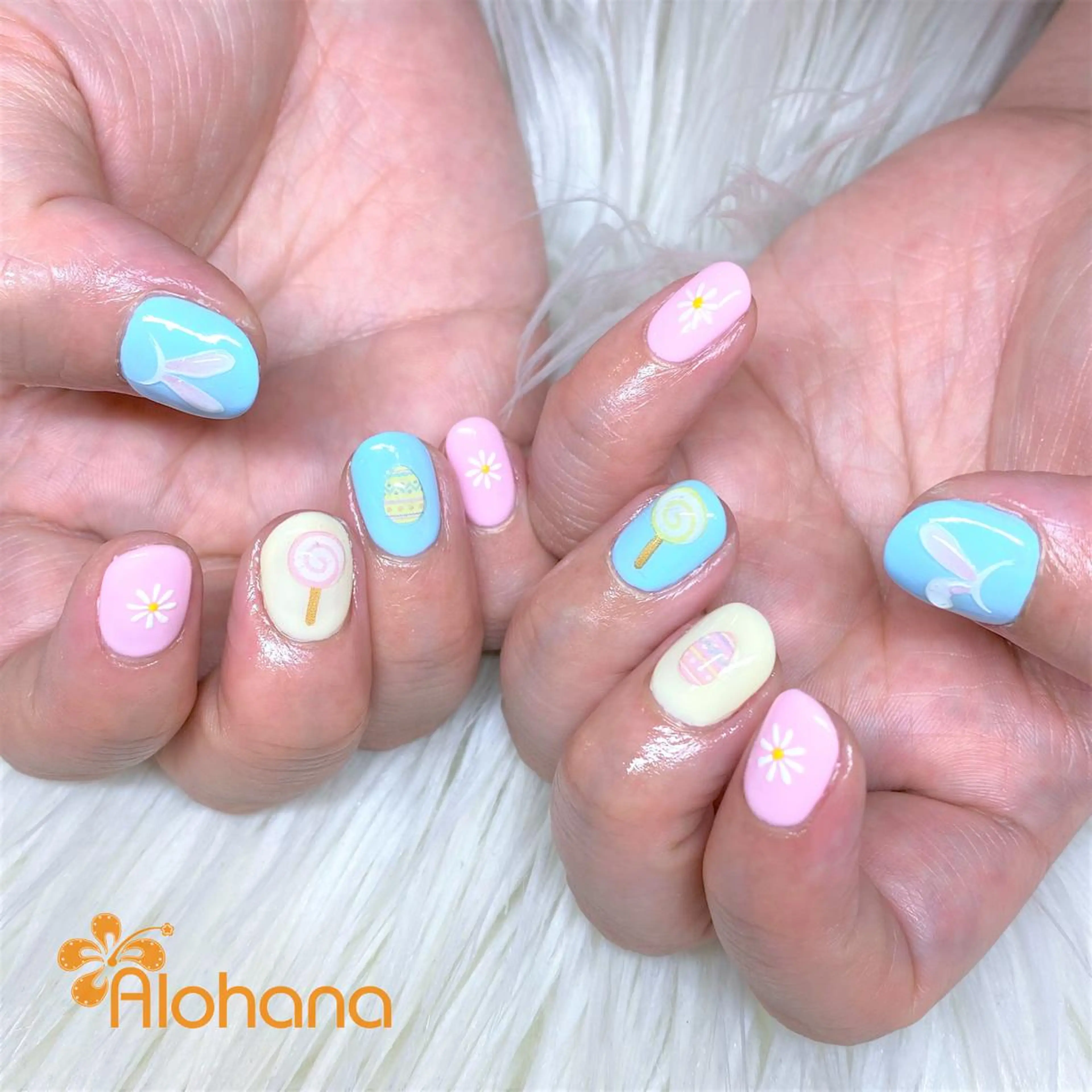 ネイル イースター ハンドネイル Alohana所属・Alohana Minaのネイルデザイン