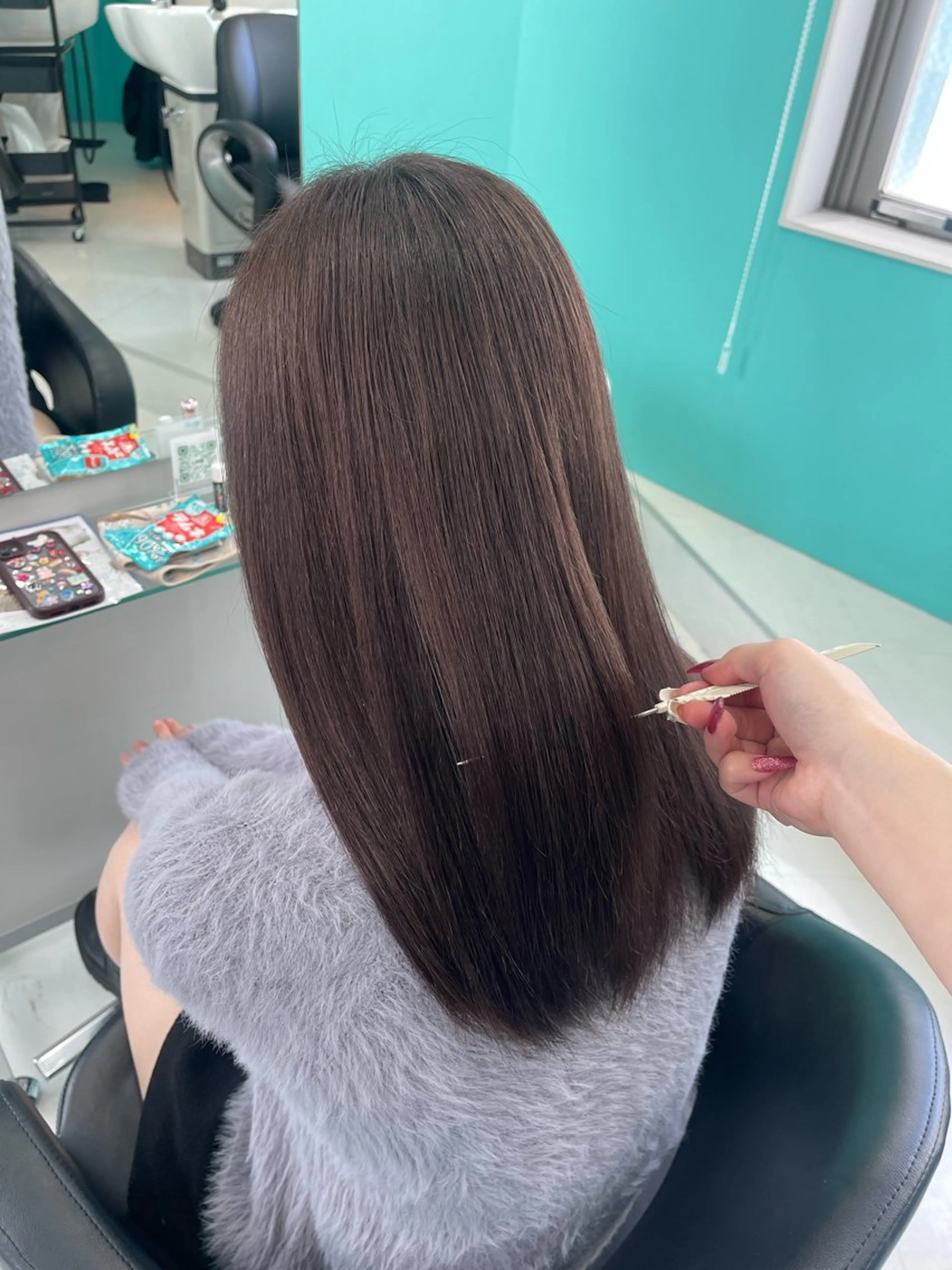 セミロング カラー カット ヘアカラー トリートメント mana/メンズ/ ヘアセット/ブリーチのヘアスタイル