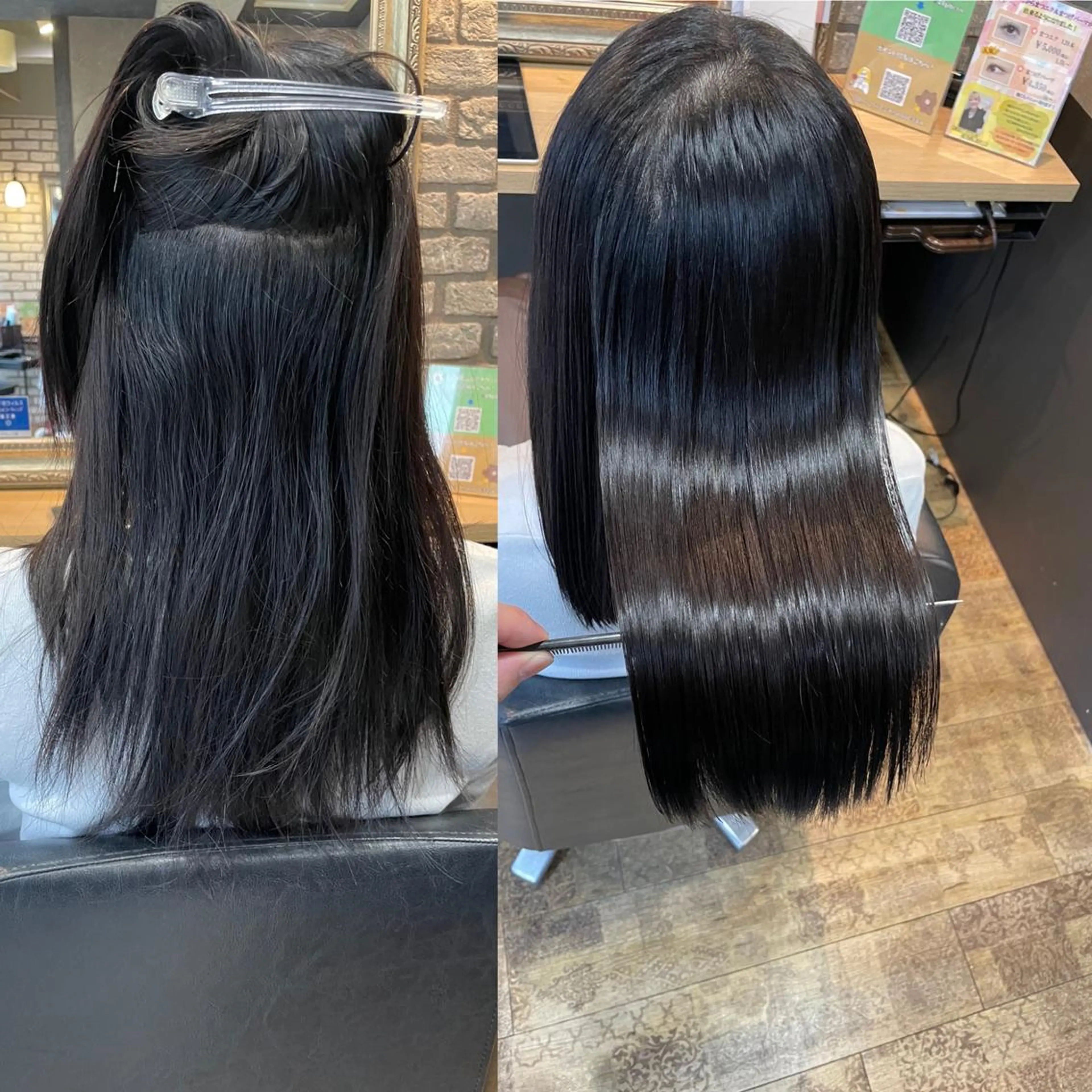 ロング カット 縮毛矯正 西中島エリアNo.1 ✨髪質改善ラビマーニのヘアスタイル