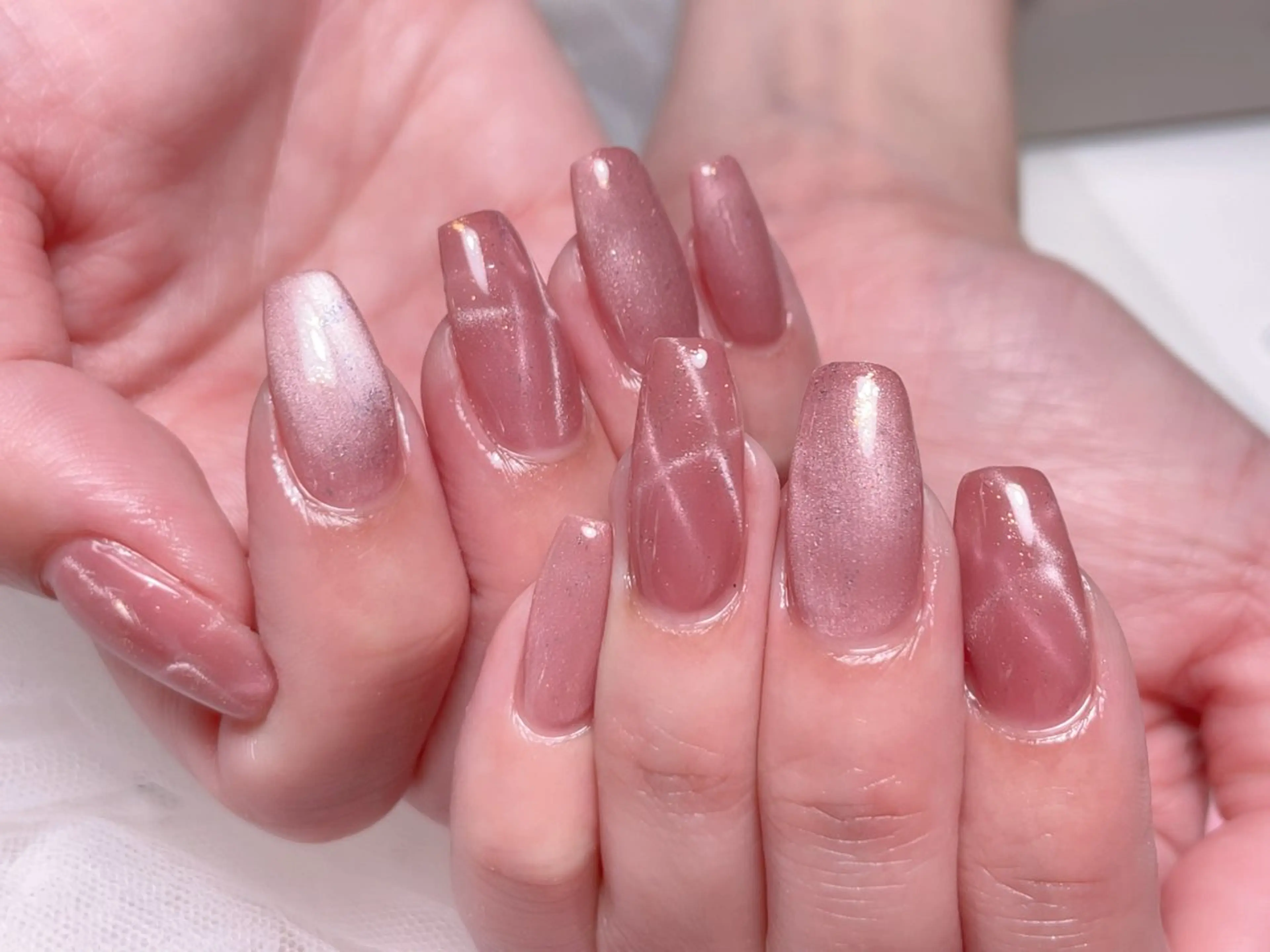 ネイル フレンチネイル マグネットネイル ニュアンスネイル オフィスネイル ワンカラーネイル ハンドネイル Mnail _KKのネイルデザイン