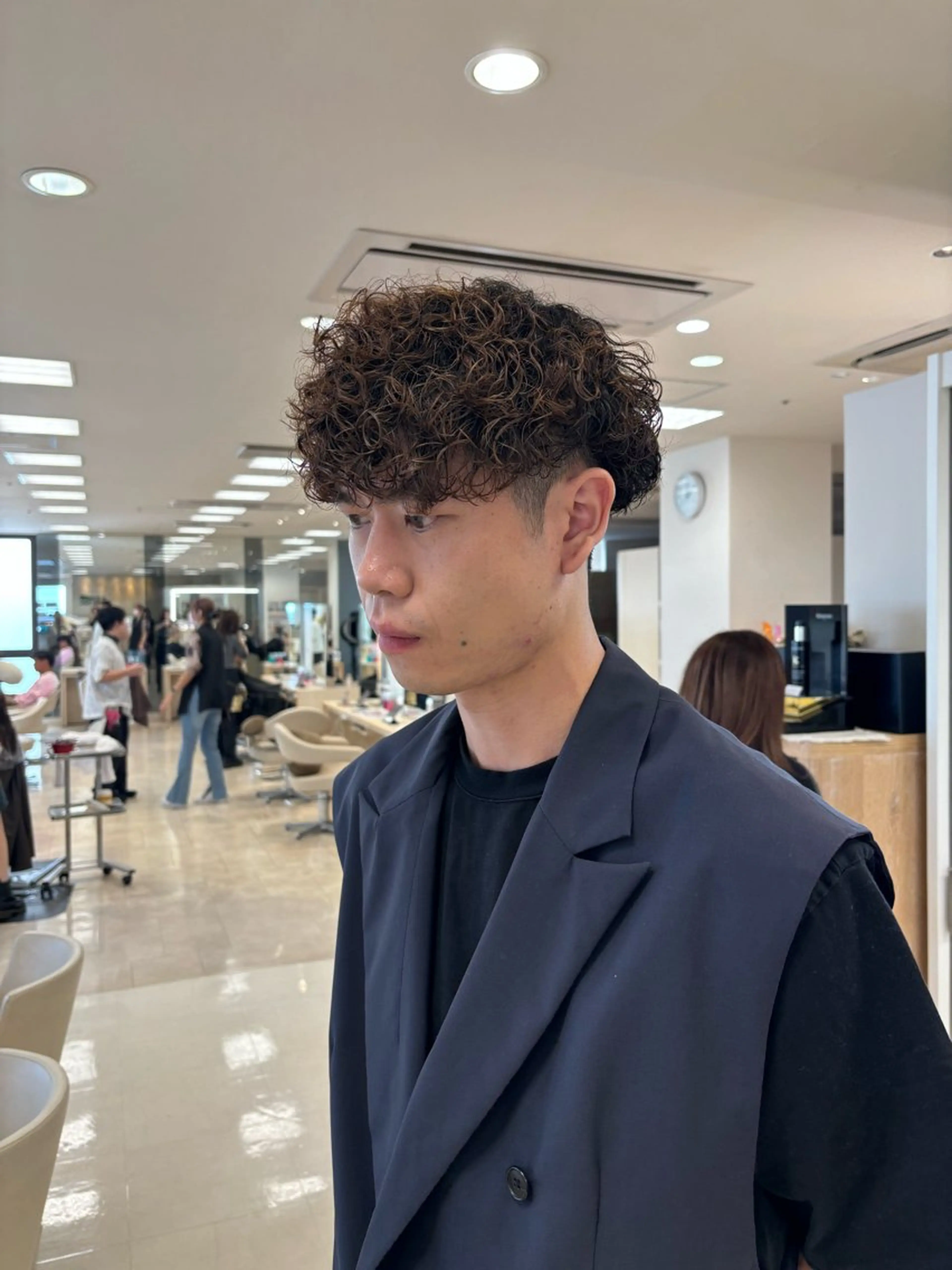 パーマ メンズ カット パーマ トリートメント 湘南/メンズパーマ/ ハイライト/ユチカのヘアスタイル