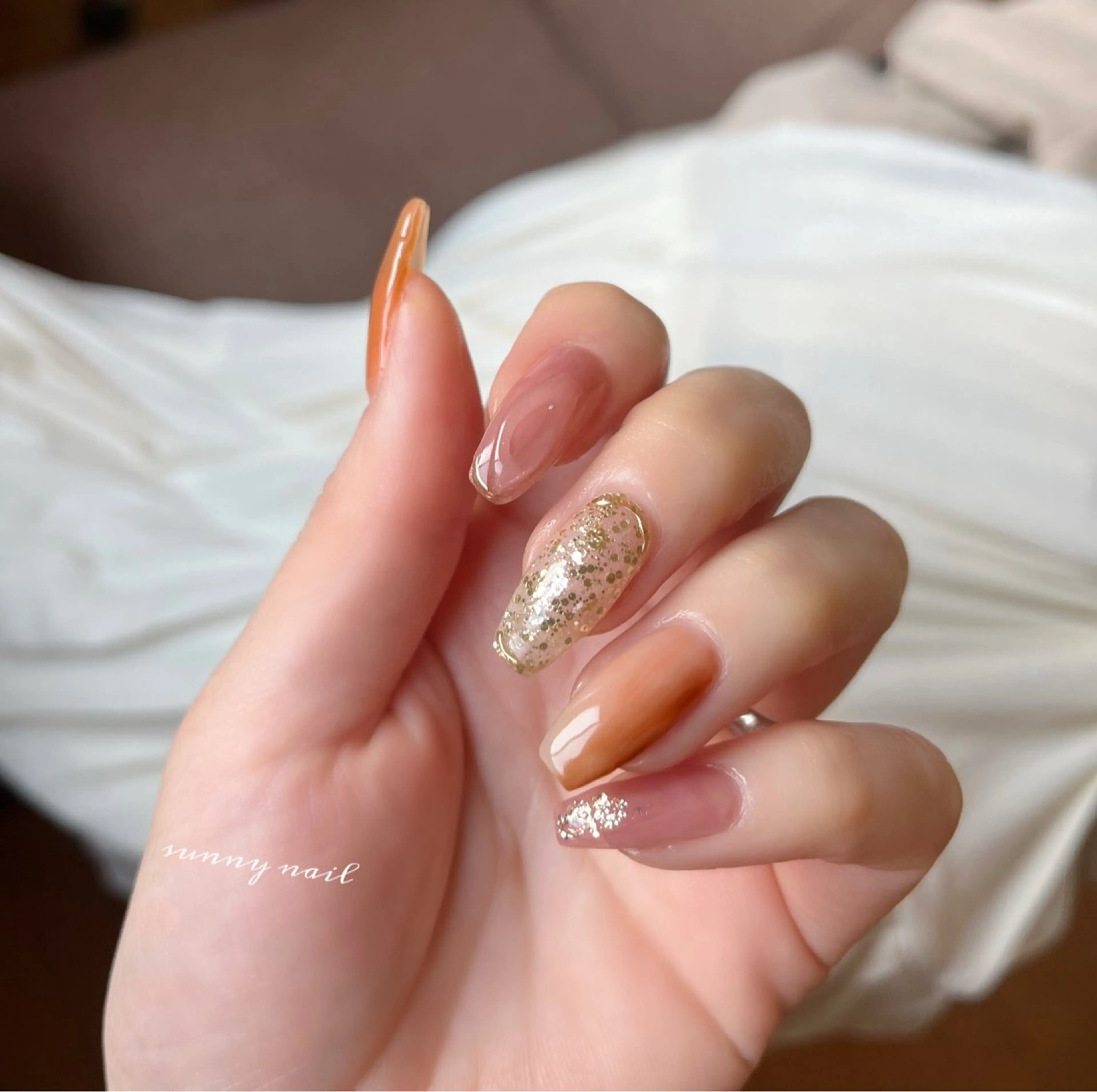 ネイル ジェルネイル ミラーネイル ニュアンスネイル パラジェル ぷっくりネイル ハンドネイル ハンドケア sunny nailのネイルデザイン