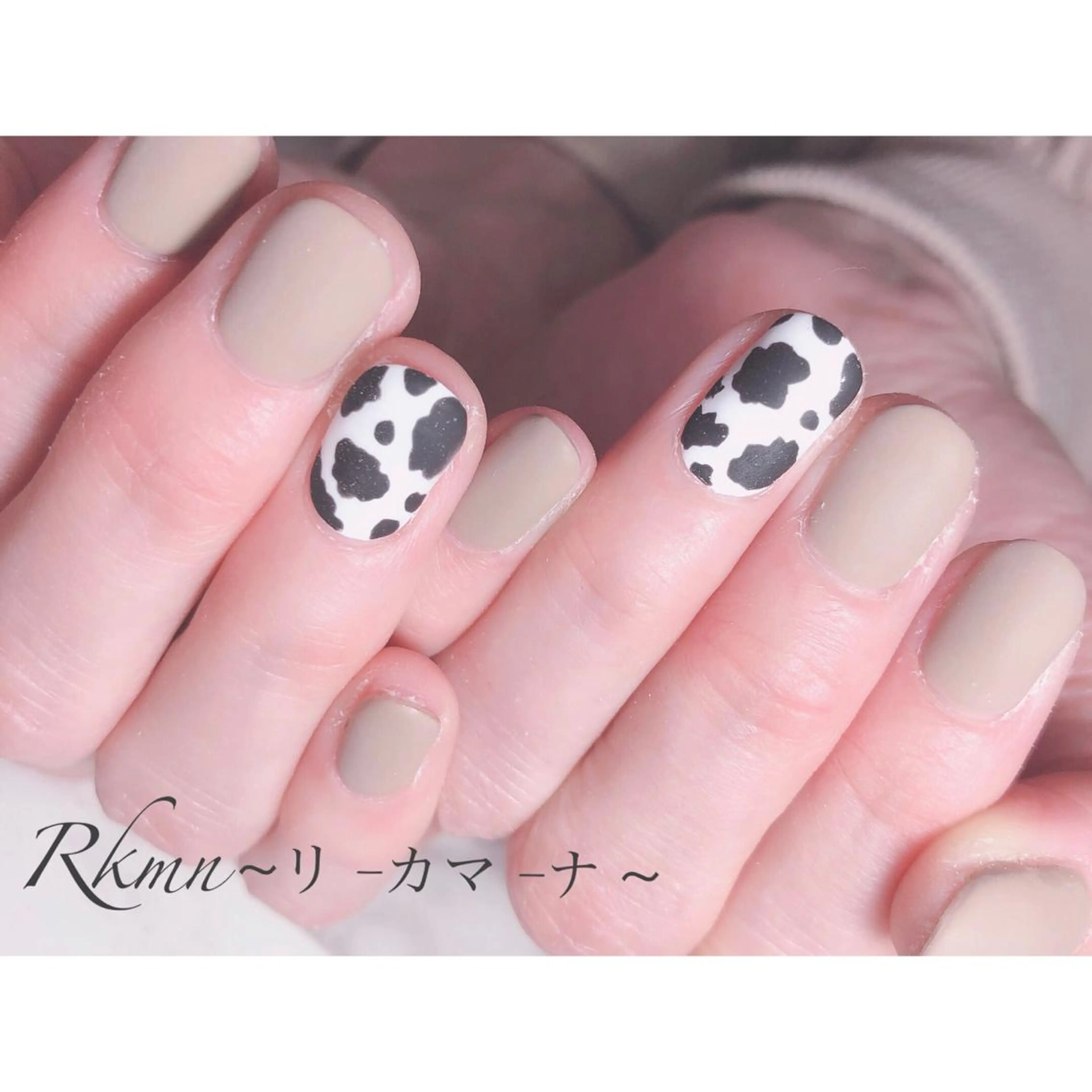 ネイル アニマル柄 アートネイル フレンチネイル ジェルネイル グラデーション ハンドネイル フットネイル ハンドケア Rkmn ~リ-カマ-ナ~のネイルデザイン