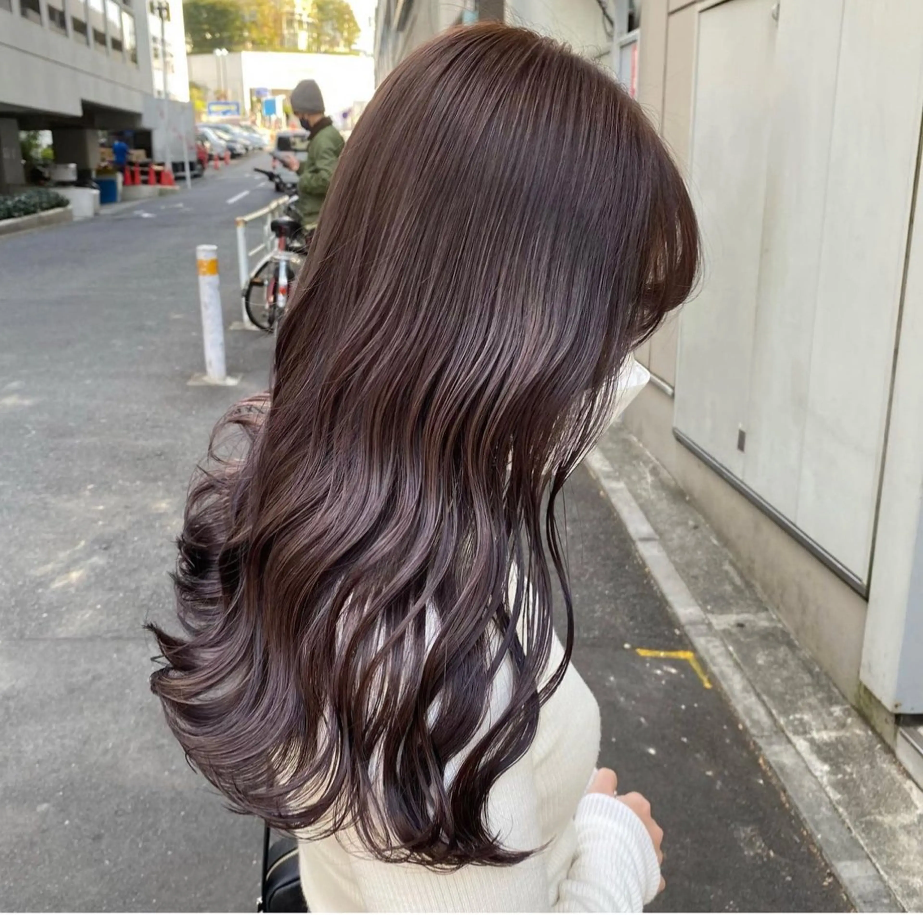 ロング カラー ヘアアレンジ ラベンダーカラー 透明感ラベンダー💗 SHOのヘアスタイル