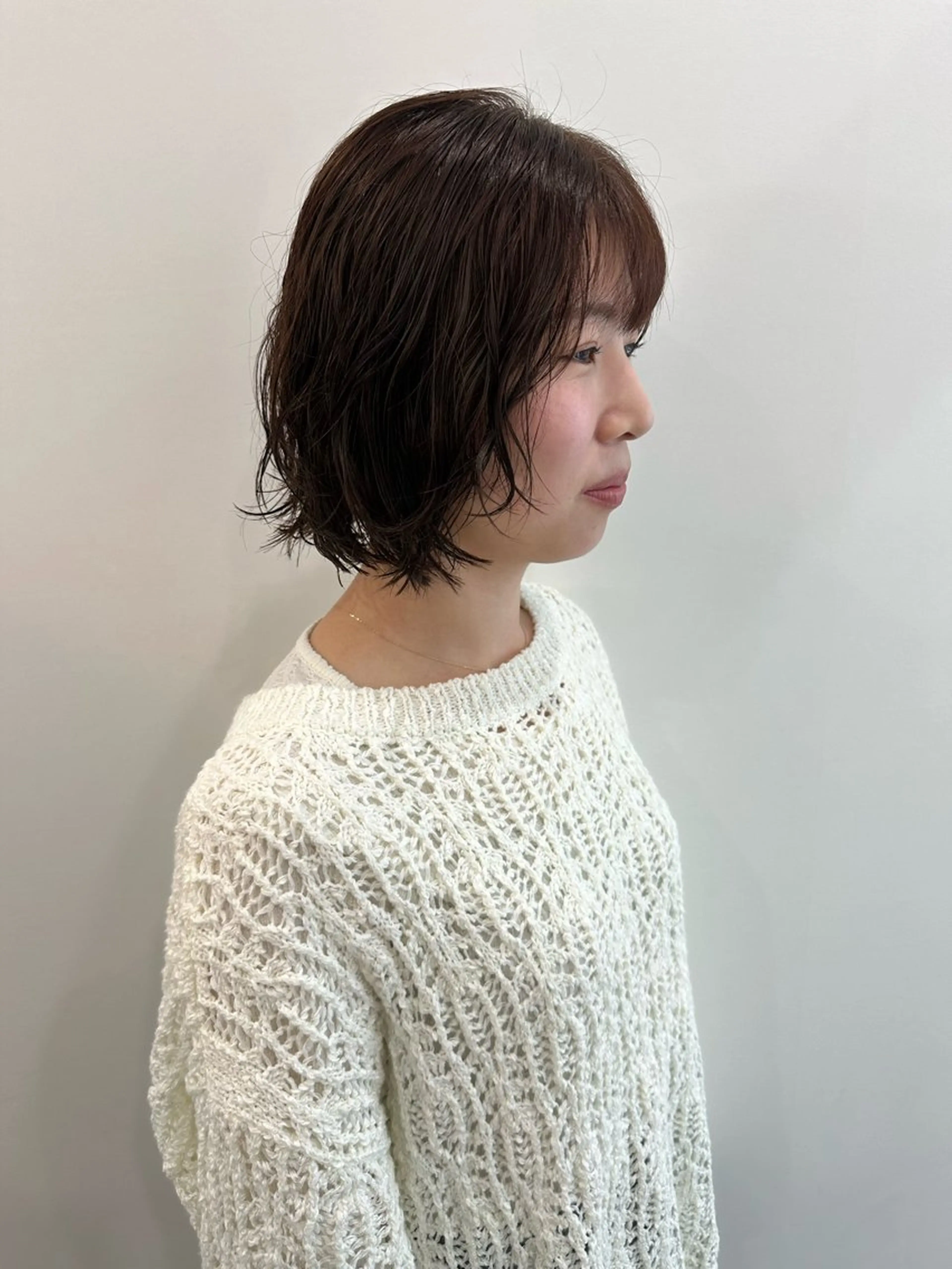 ショート カラー パーマ レイヤー/ナチュラル 💐nao.のヘアスタイル