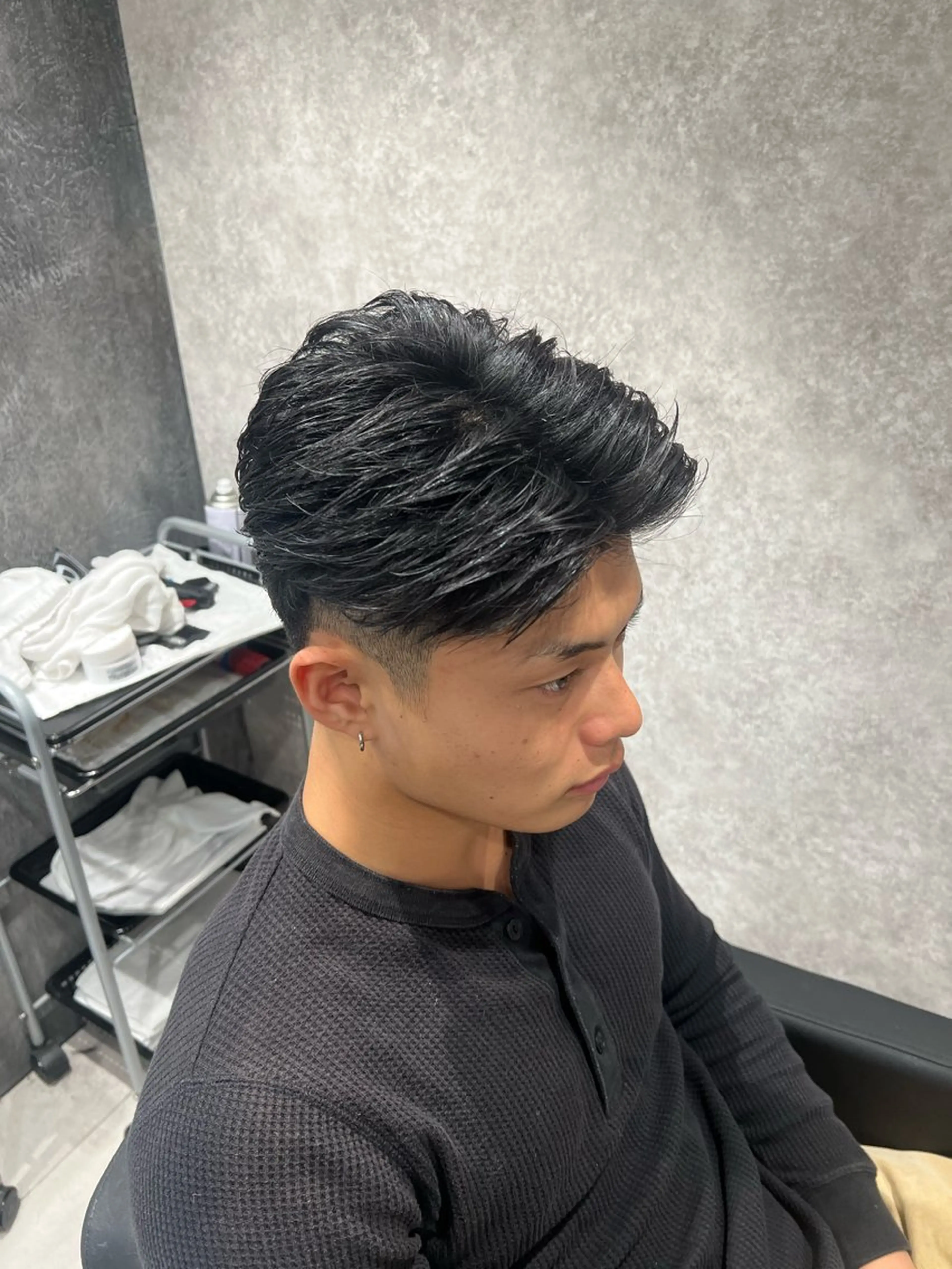ショート メンズ センターパート 刈り上げ ショートヘア MEN'S HAIR PERCUT吉祥寺店所属・PERCUT HYUGAのヘアスタイル
