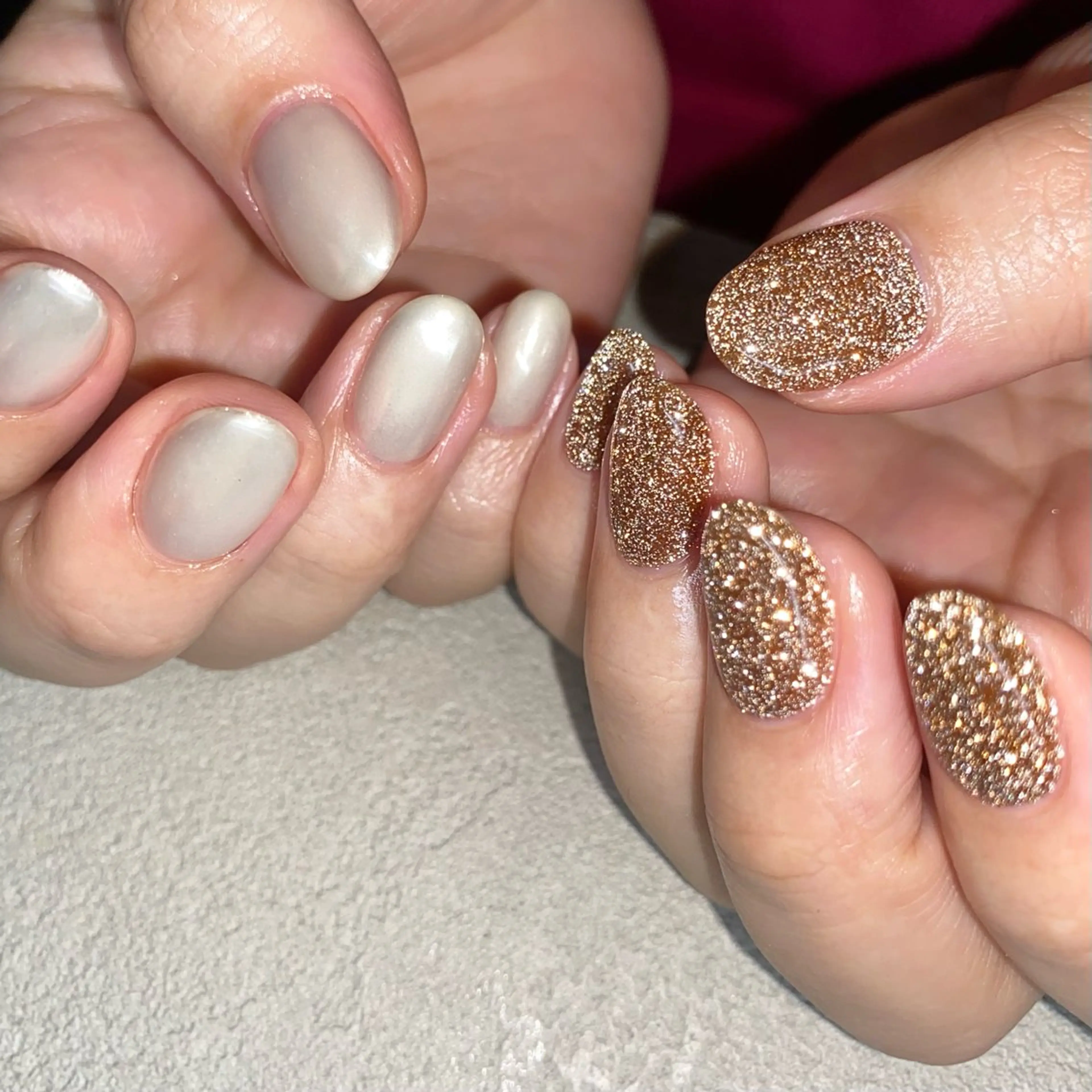 ネイル アートネイル フラッシュネイル ミラーネイル ニュアンスネイル 冬ネイル ハンドネイル 山田 貴子のネイルデザイン