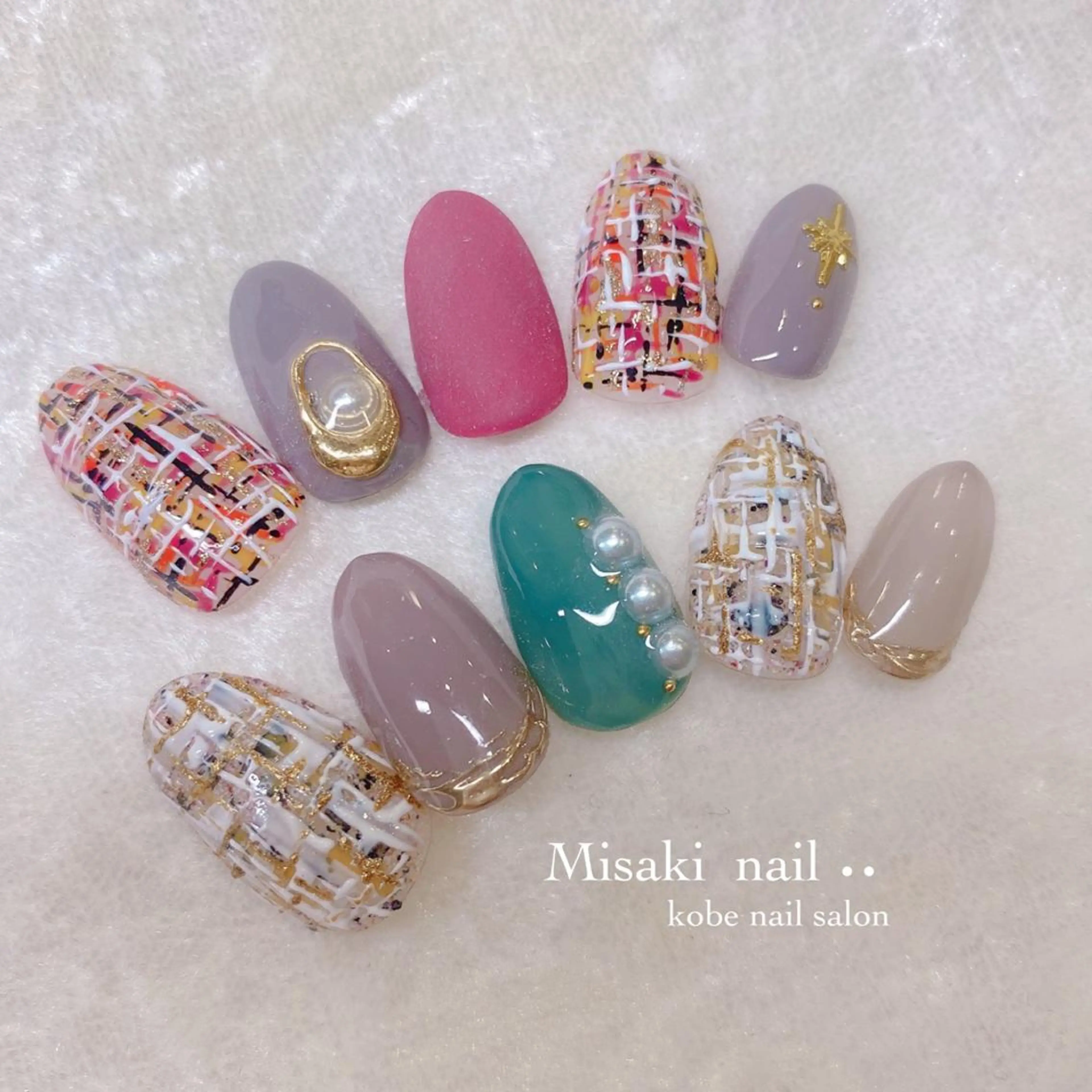 ネイル 韓国ネイル ワンホンネイル ハンドネイル nailsalon miinailsのネイルデザイン