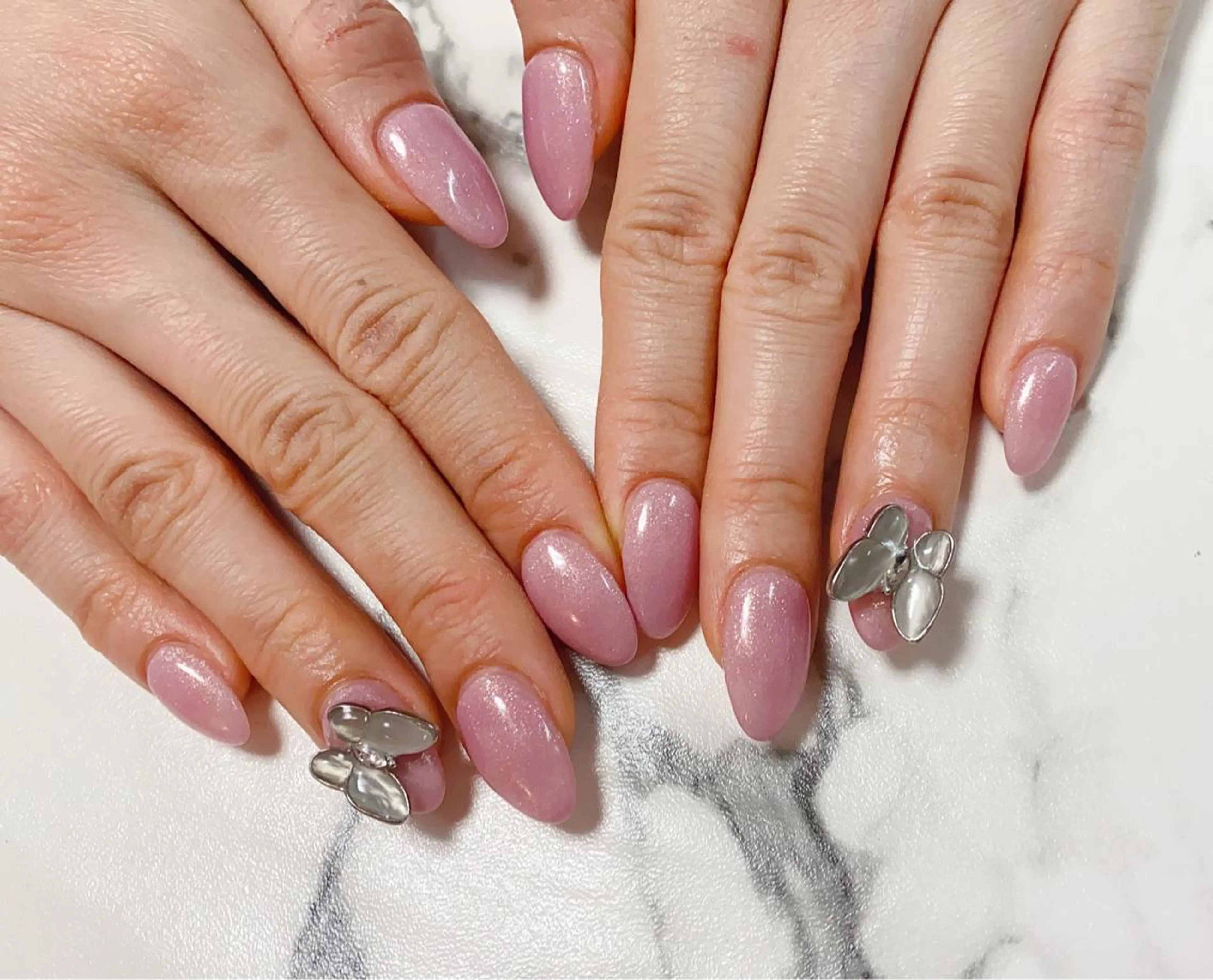 ロング カラー ネイル 長さ出し Q Free nailsのネイルデザイン