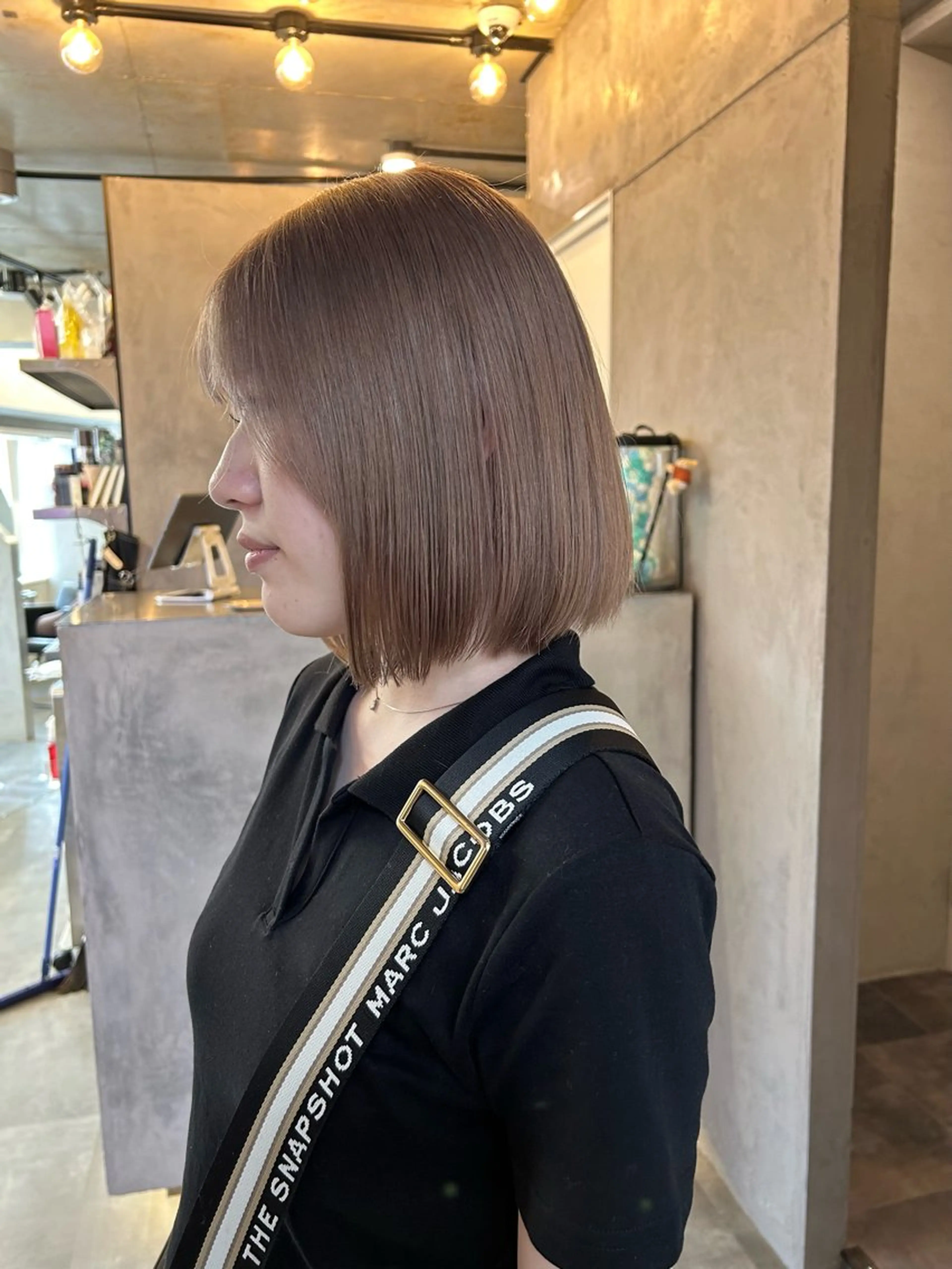 ショート カラー ベージュカラー ヘアカラー トリートメント Haru/THREE …by velvetのヘアスタイル