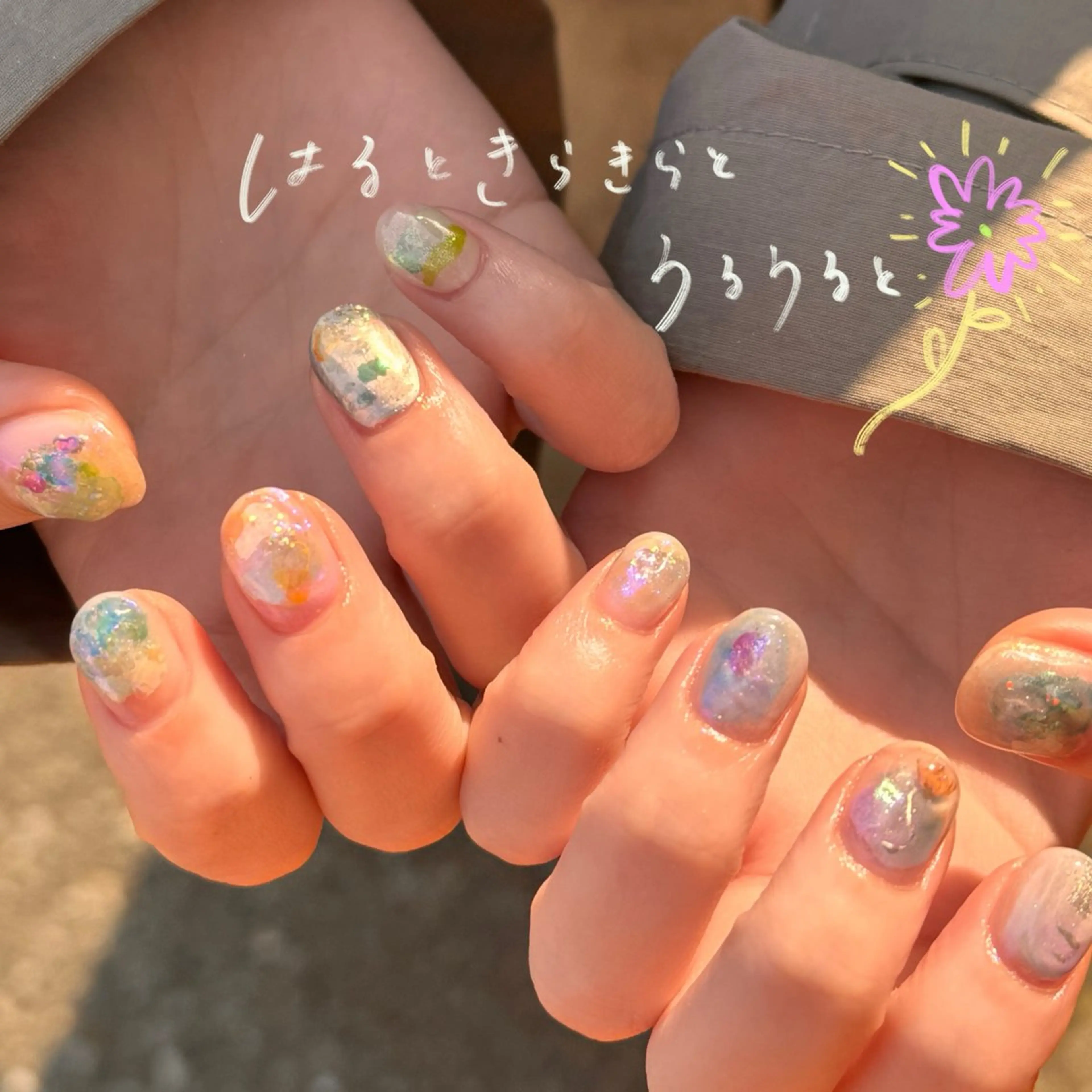ネイル キラキラネイル nail atelier 泡沫 utakata所属・ナカジマミナミ ネイリストのネイルデザイン