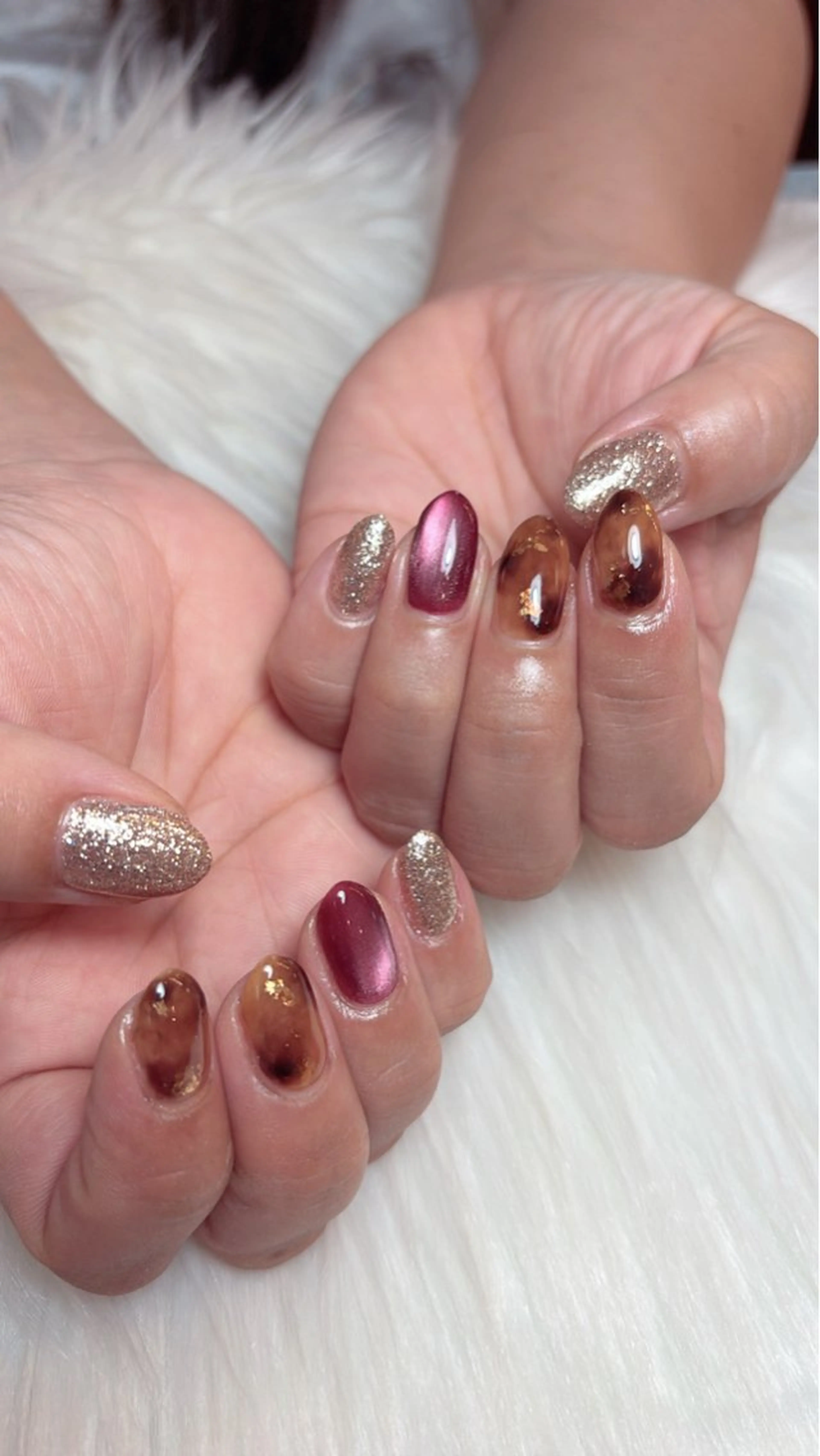 ネイル べっ甲ネイル ハンドネイル Lino𓂃⟡.· Chizuruのネイルデザイン