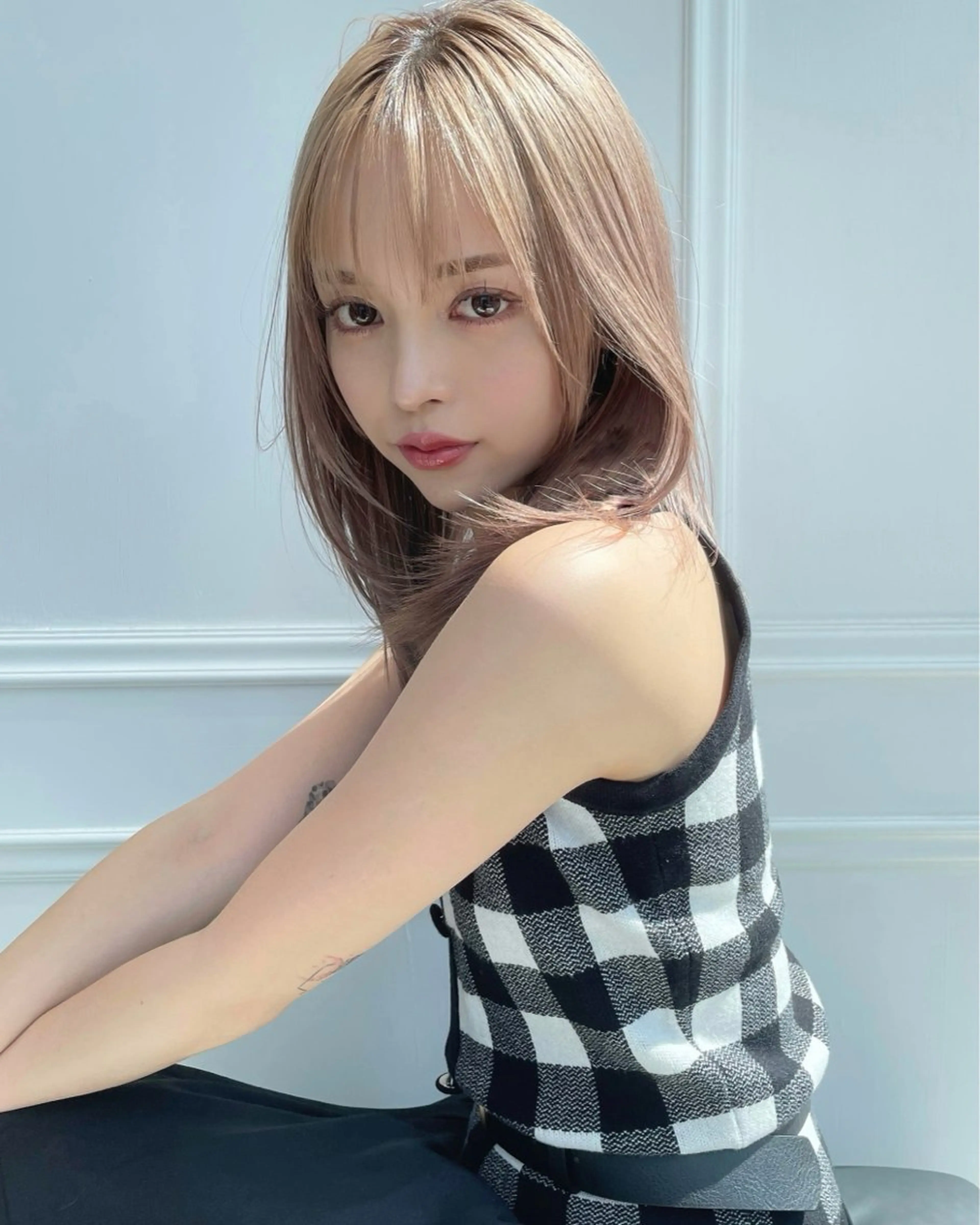 ミディアム チダアキフミ Ash大森のヘアスタイル