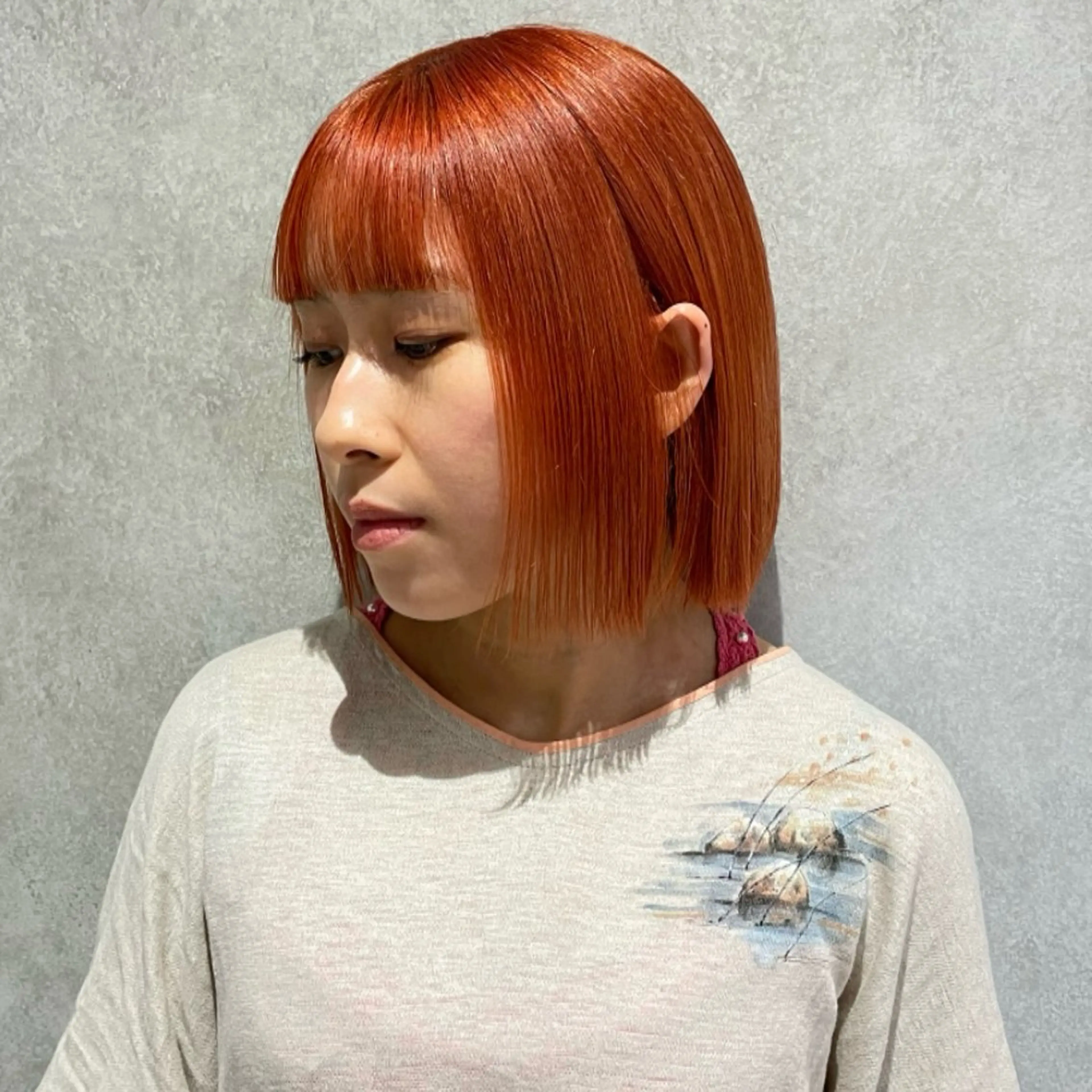 ミディアム カラー カット ヘアカラー yumemiレイヤー ‎✴︎ 透明感カラーのヘアスタイル