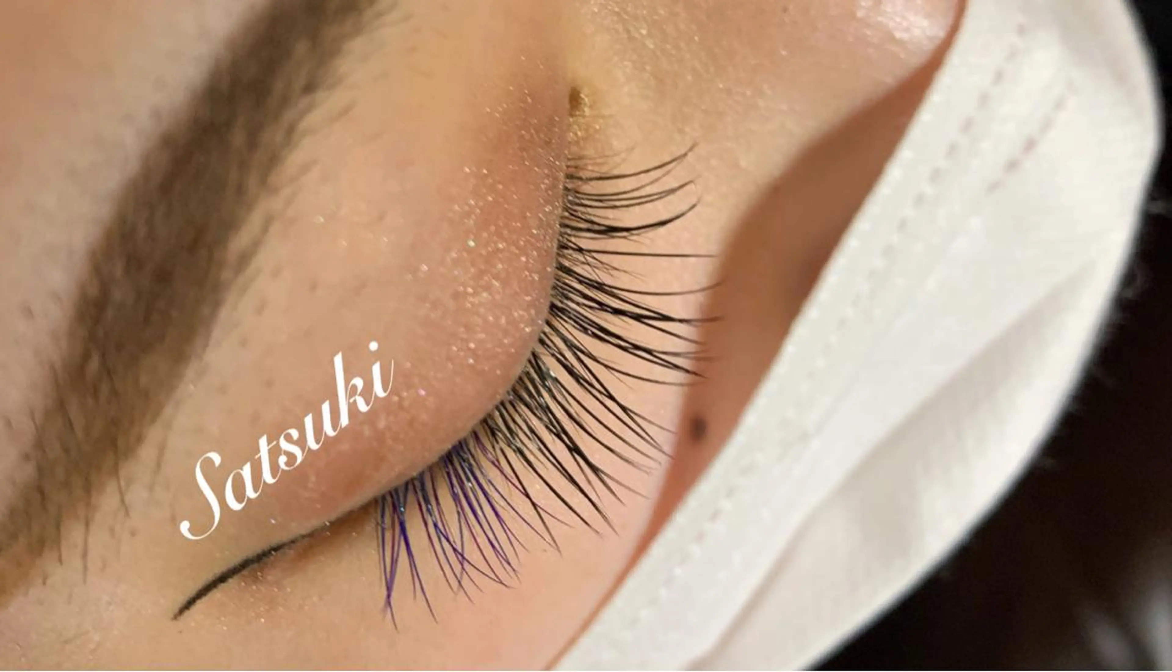 カラー マツエク・マツパ ブルーカラー バイオレットカラー HAIR＆MAKE  EARTH所属・🧸Satsuki 💛のマツエク・マツパデザイン