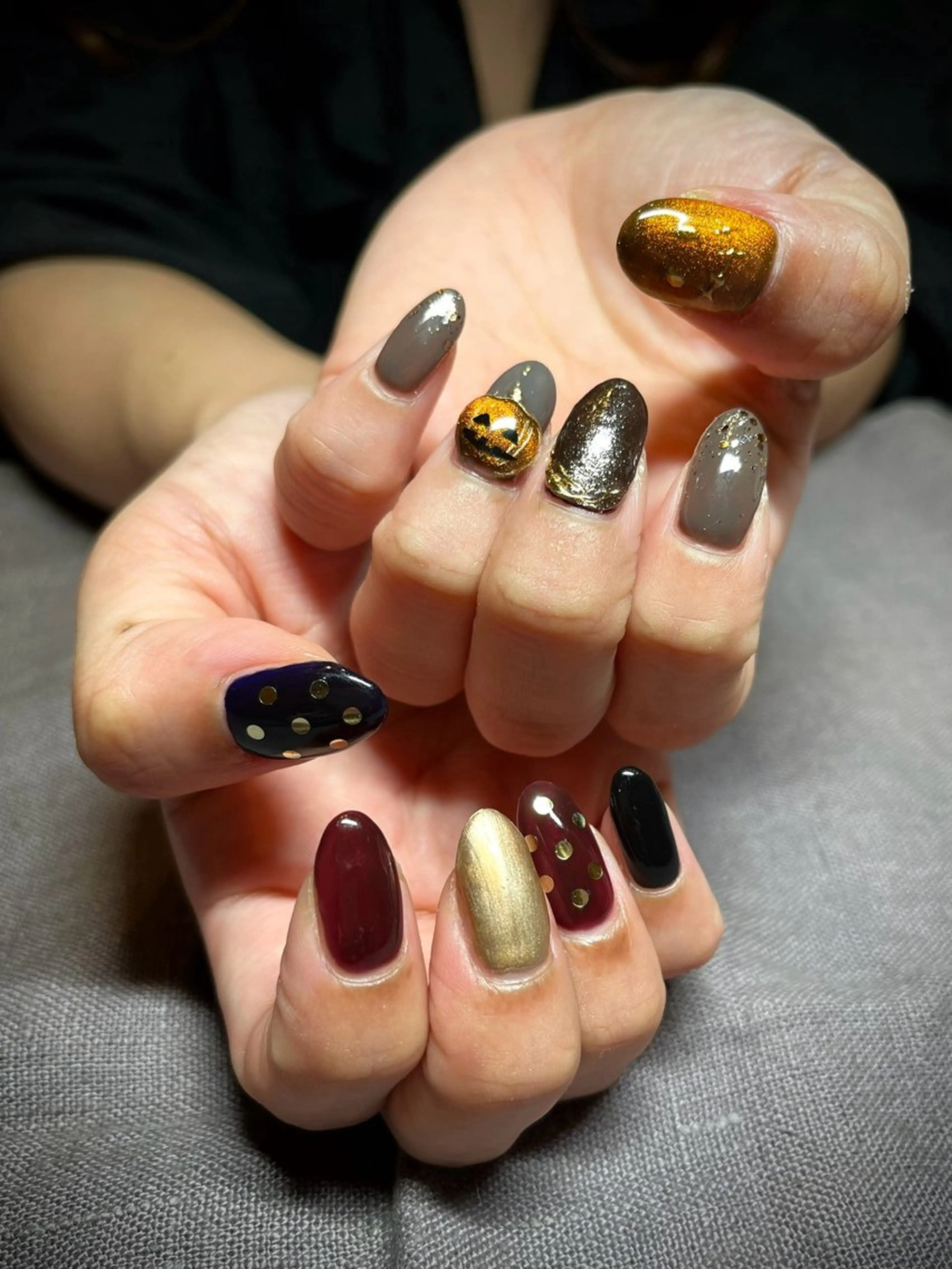 ネイル ハロウィン 持ち込み atelier mofのネイルデザイン